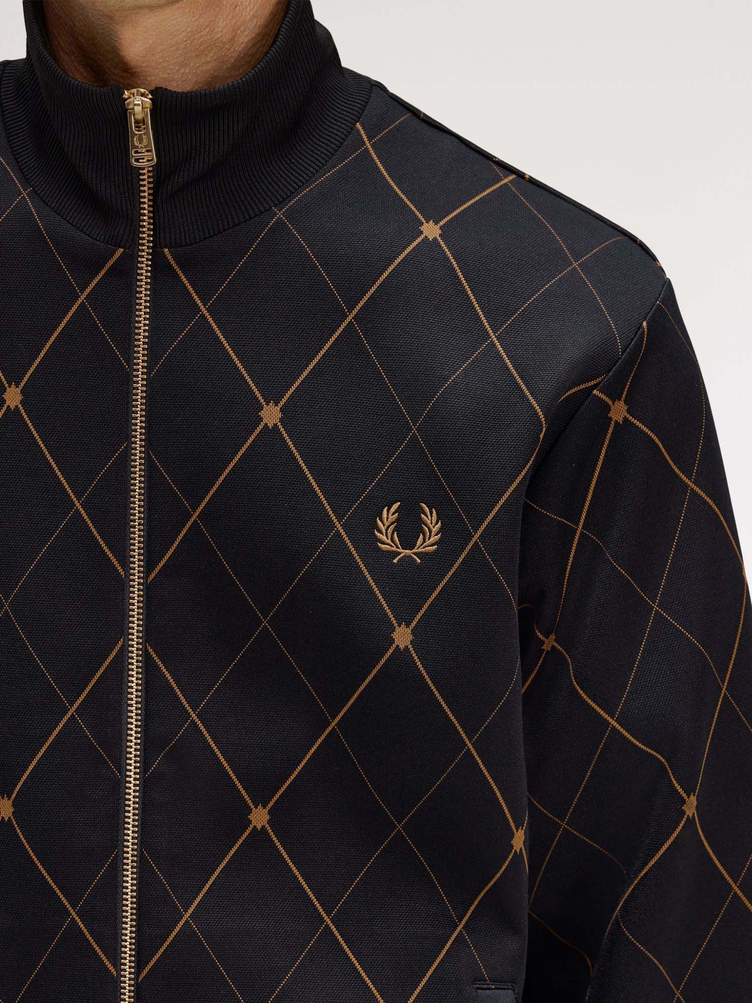 Fred Perry Track Jacket A Losanghe Nero