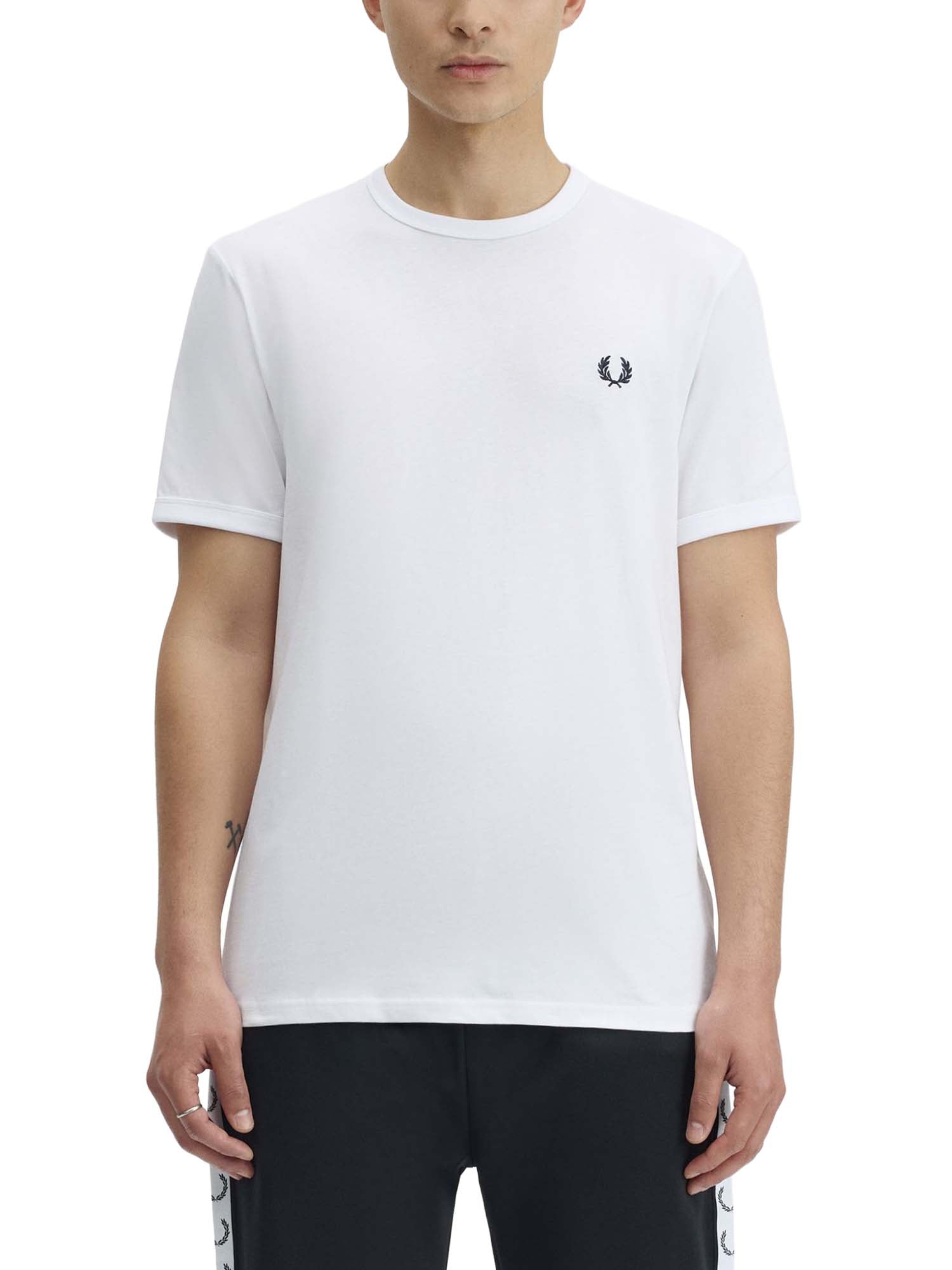 Fred Perry T-Shirt Ringer Bianco