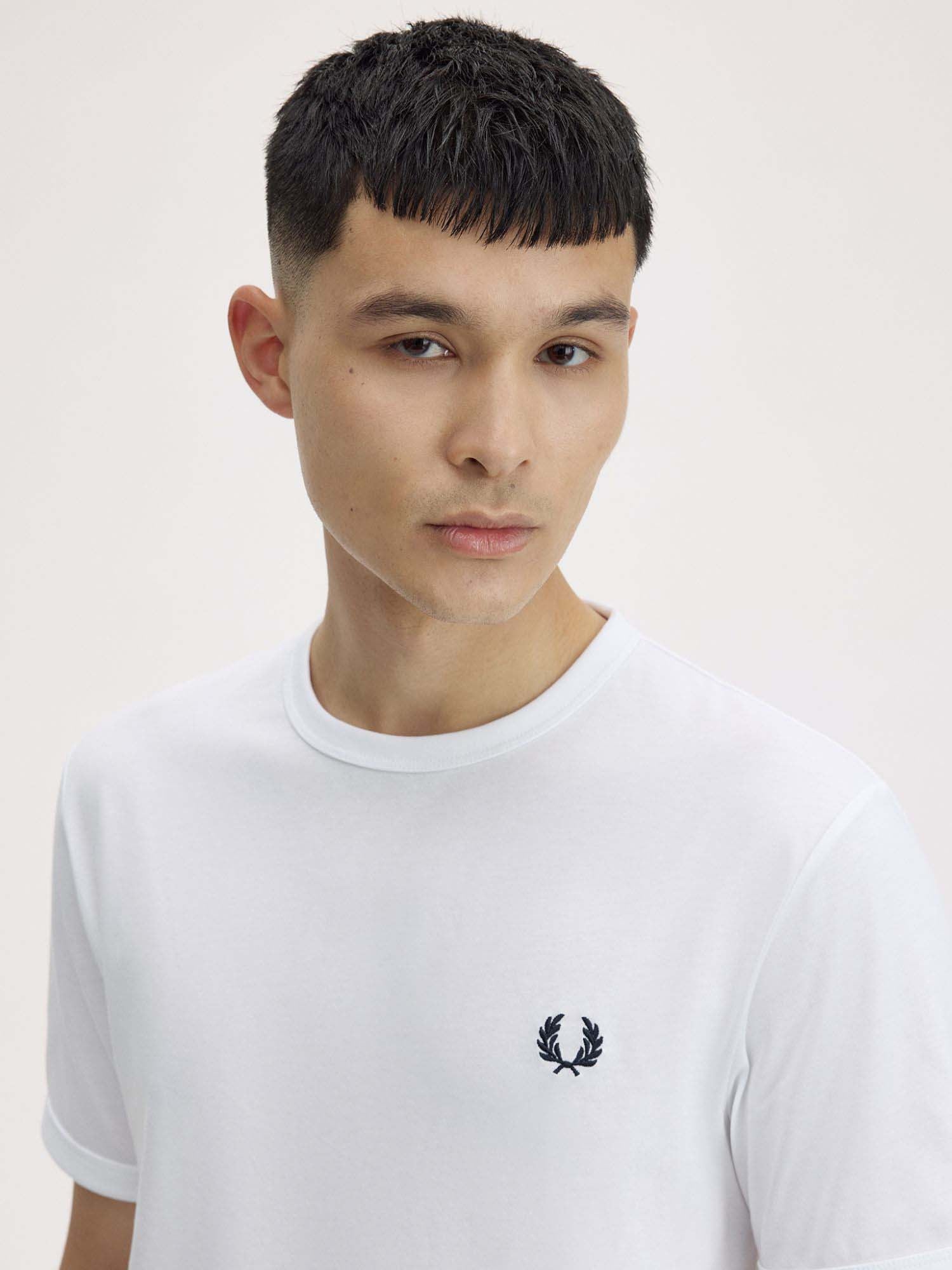 Fred Perry T-Shirt Ringer Bianco