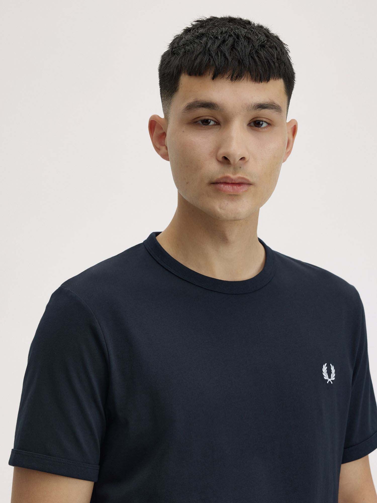 Fred Perry T-Shirt Ringer Blu