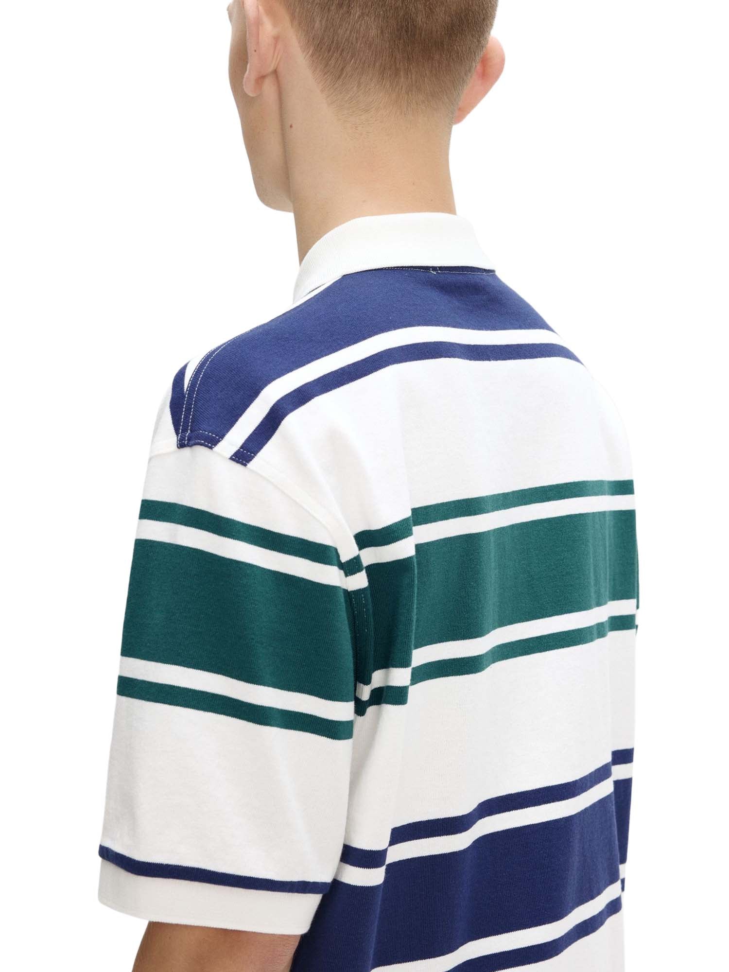 Fred Perry Polo Con Riga Relaxed Bianco