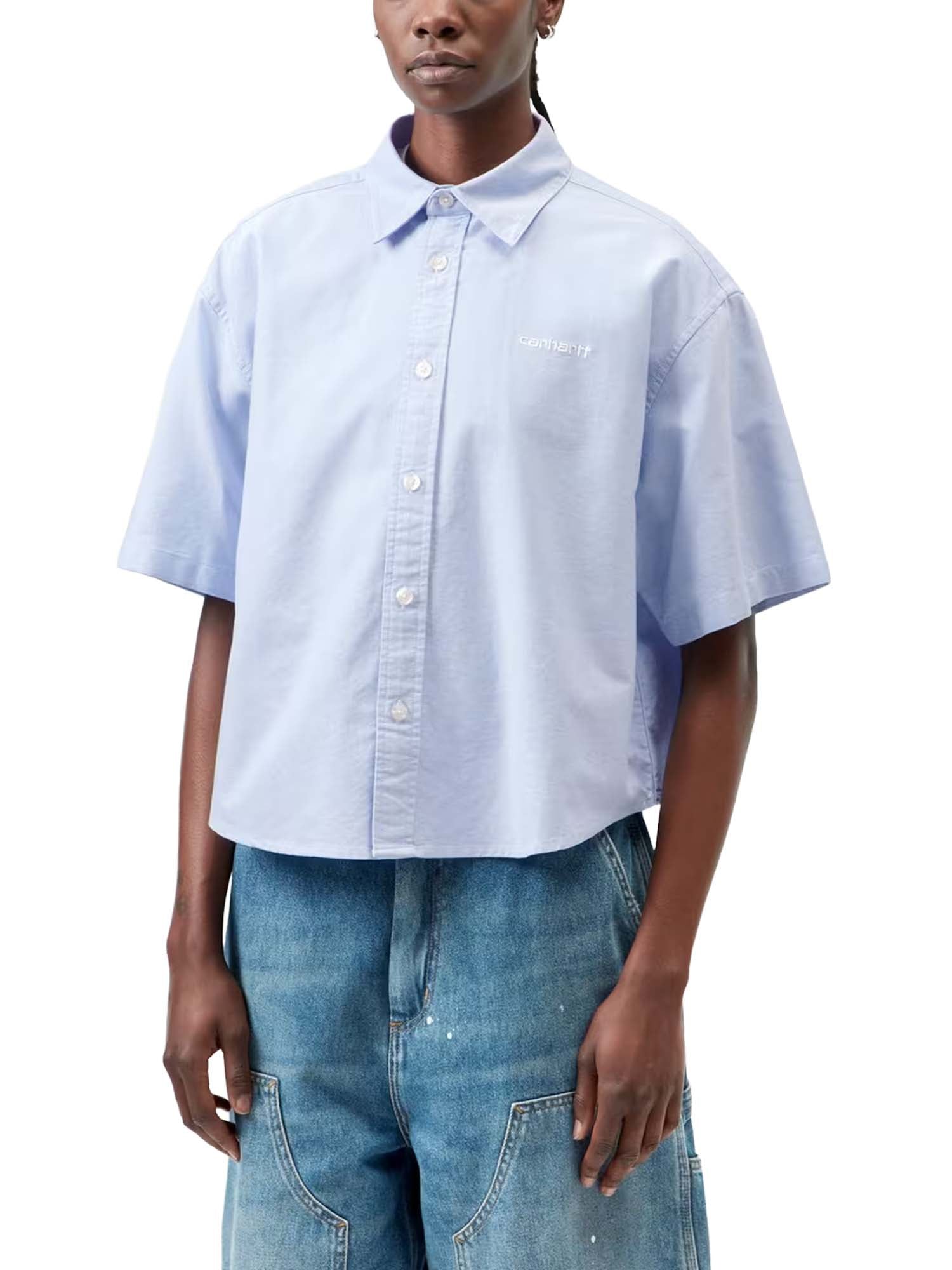 Carhartt Wip W' S/S Kaia Shirt Azzurro