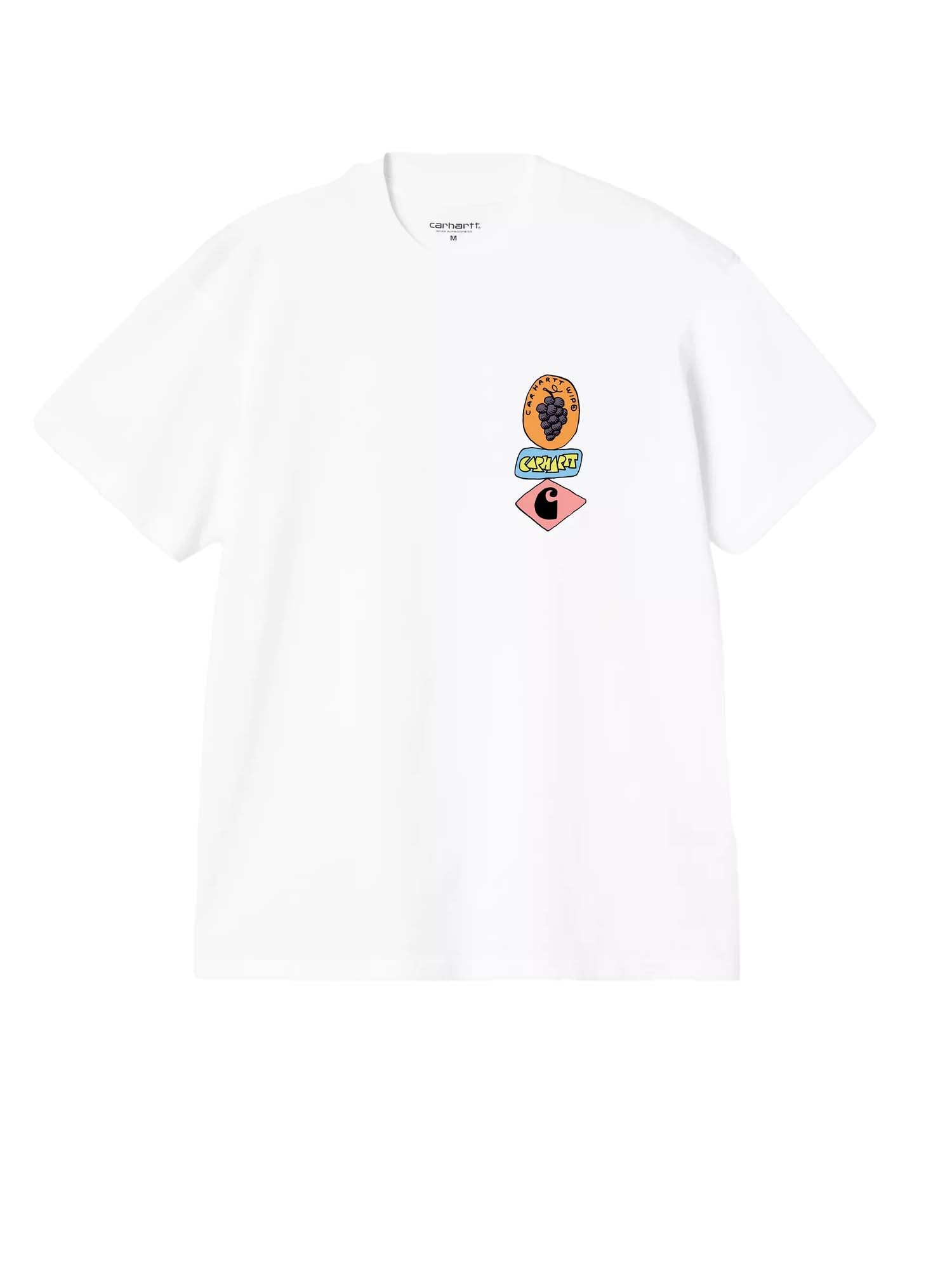 Carhartt Wip S/S Stacked Grapes T-Shirt Bianco