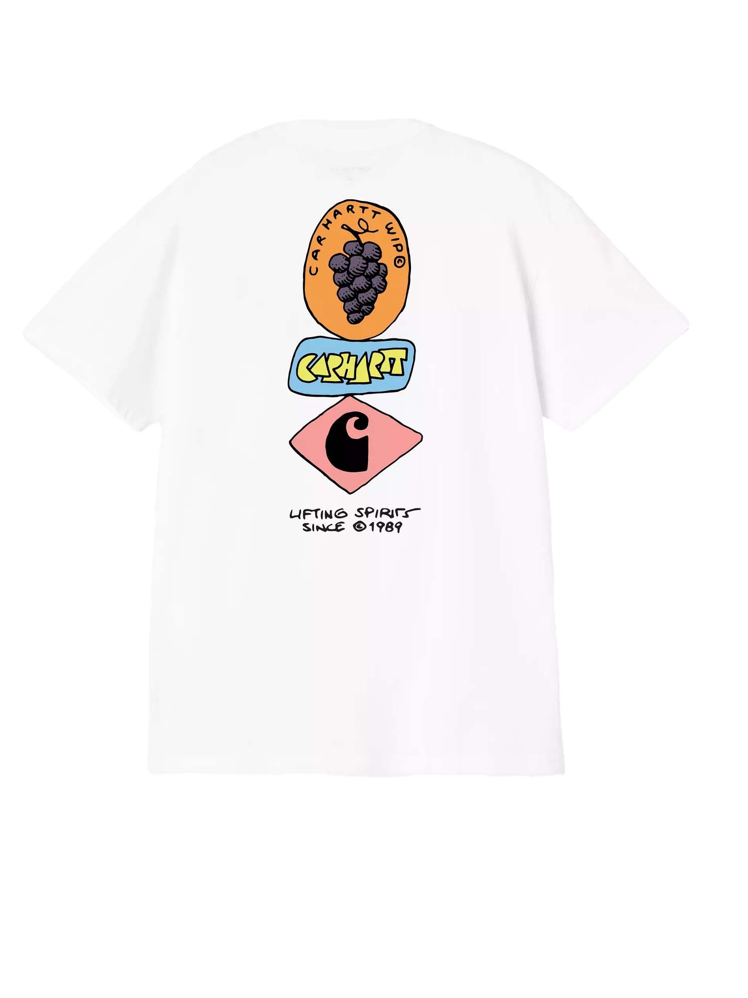 Carhartt Wip S/S Stacked Grapes T-Shirt Bianco