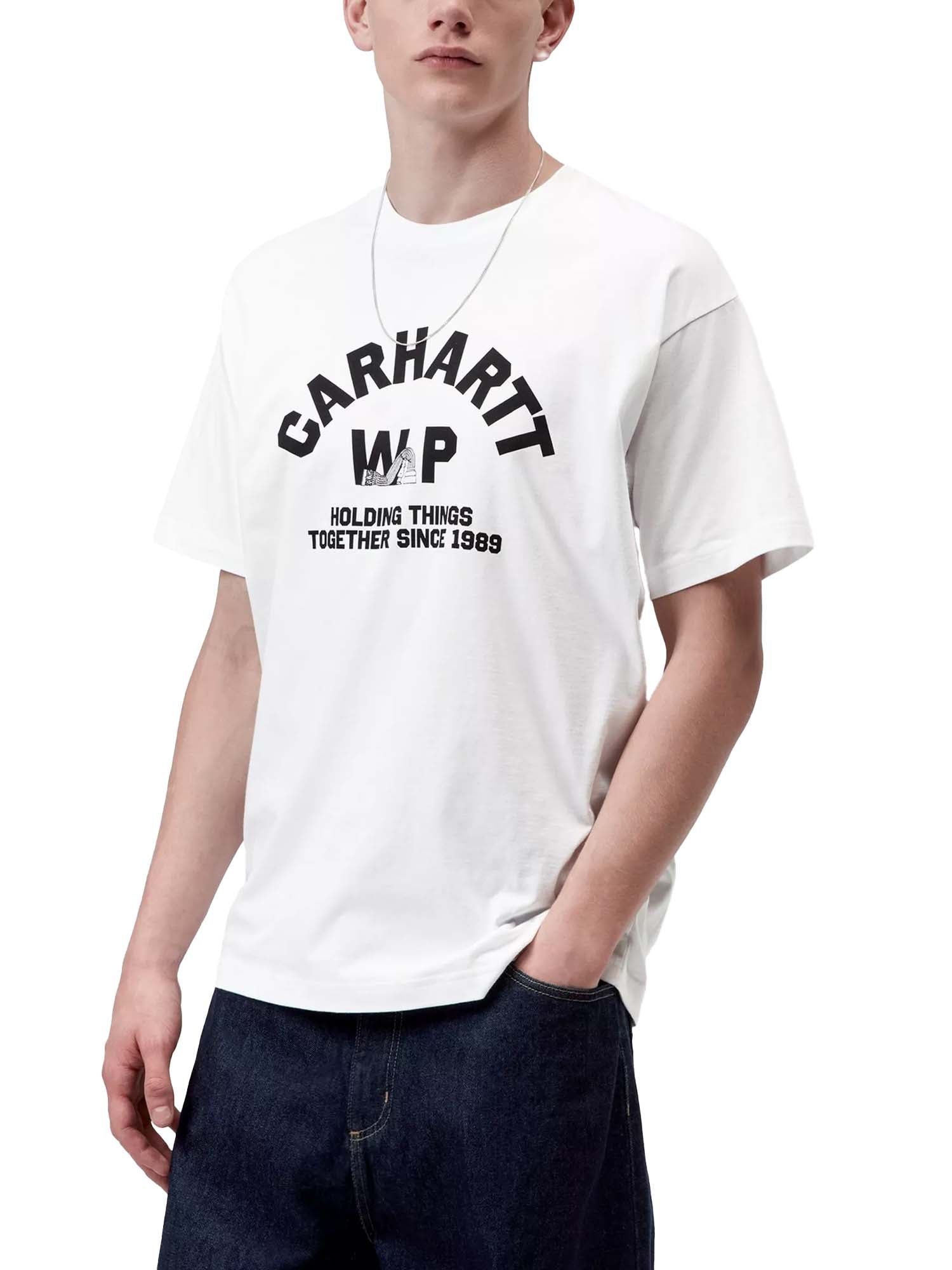 Carhartt Wip S/S Column T-Shirt Bianco