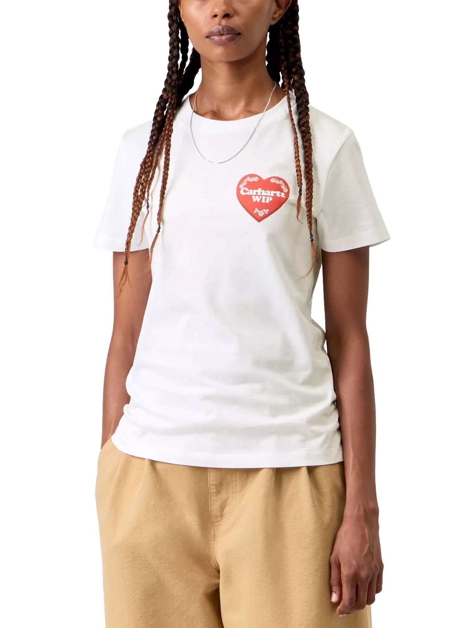 Carhartt Wip Women’s S/S Hartt Case T-Shirt Bianco