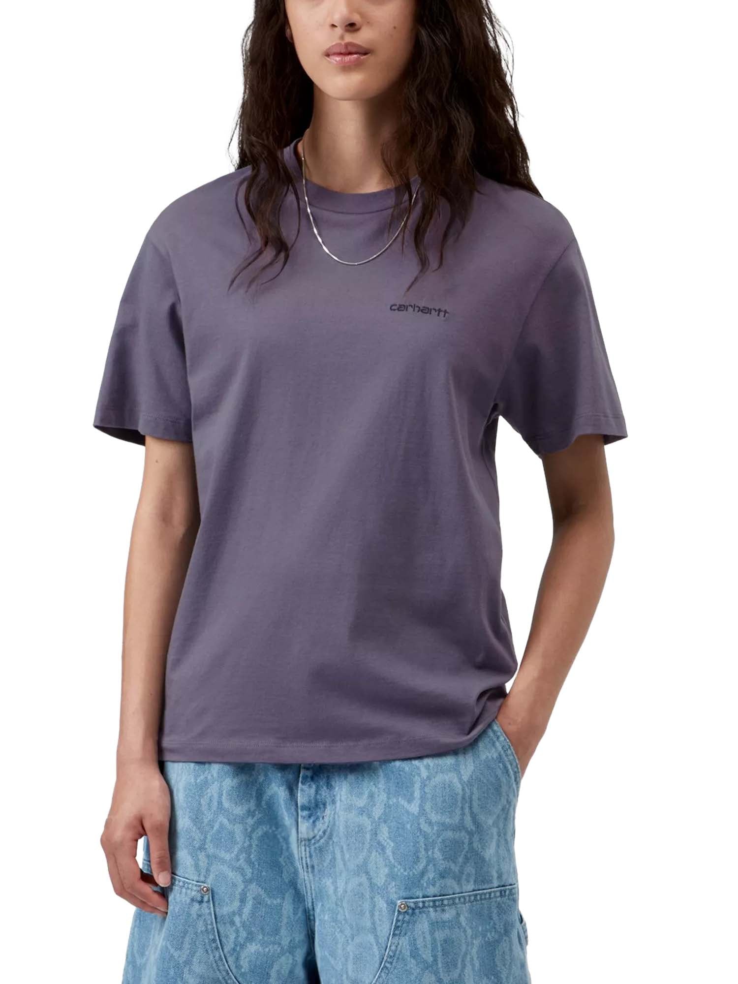 Carhartt Wip W' S/S Script Embroidery T-Shirt Viola