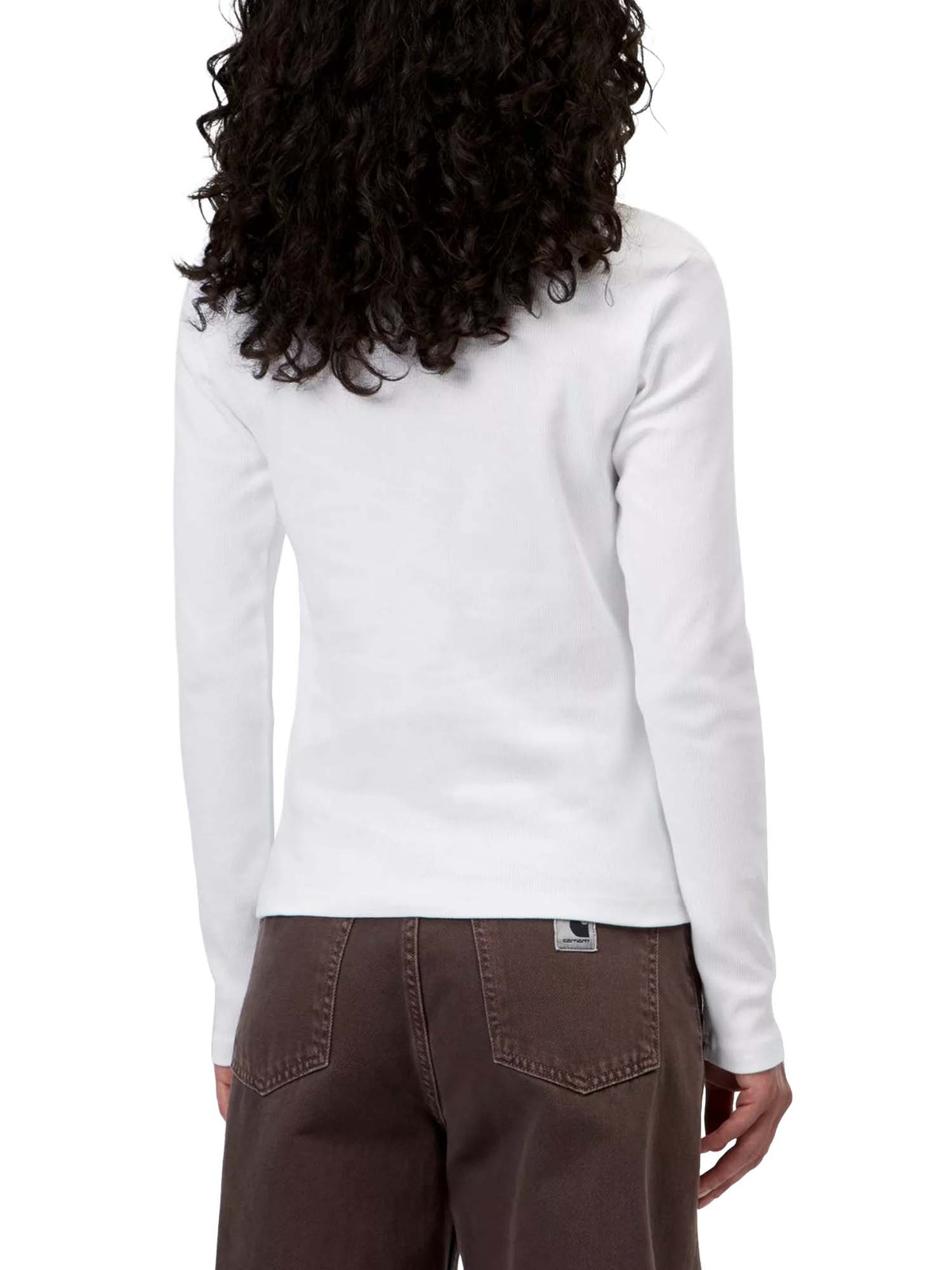 Carhartt Wip Women's L/S Philipa T-Shirt Bianco