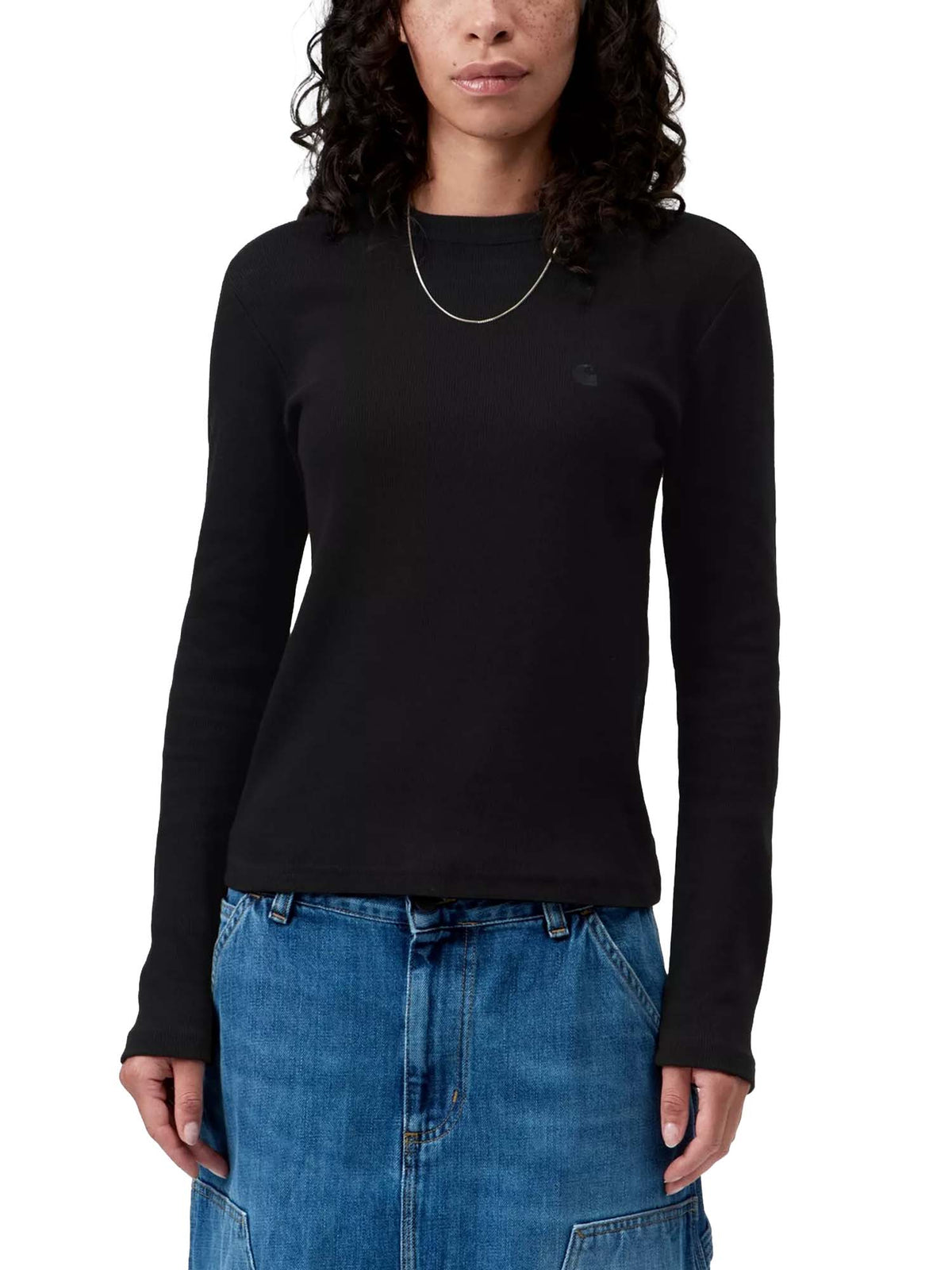 Carhartt Wip Women's L/S Philipa T-Shirt Nero