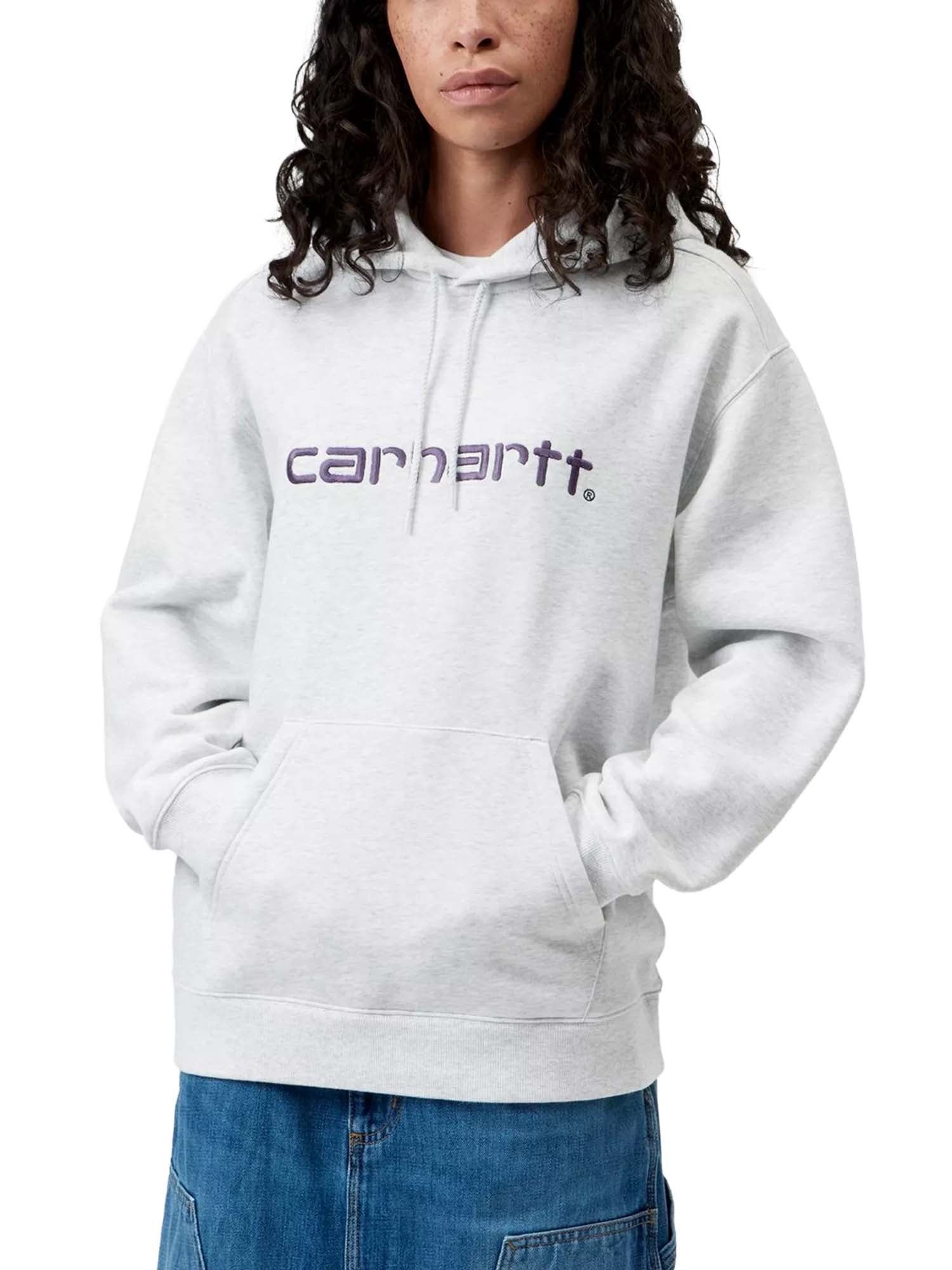Carhartt Wip Women's Hooded Carhartt Sweatshirt Grigio