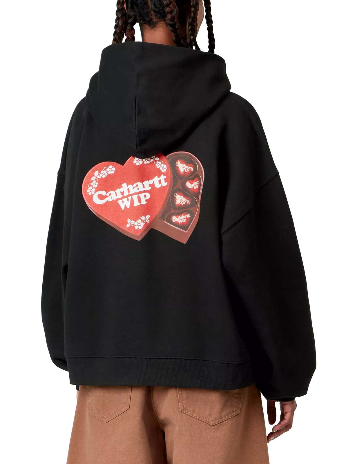 Carhartt Wip Women's Hooded Hartt Case Sweatshirt Nero