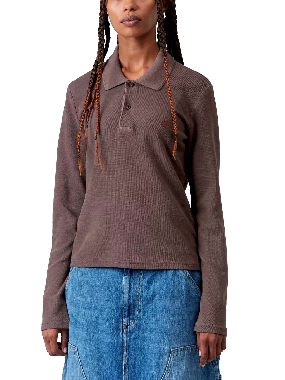 Carhartt Wip Women's L/S Dora Polo Bordeaux