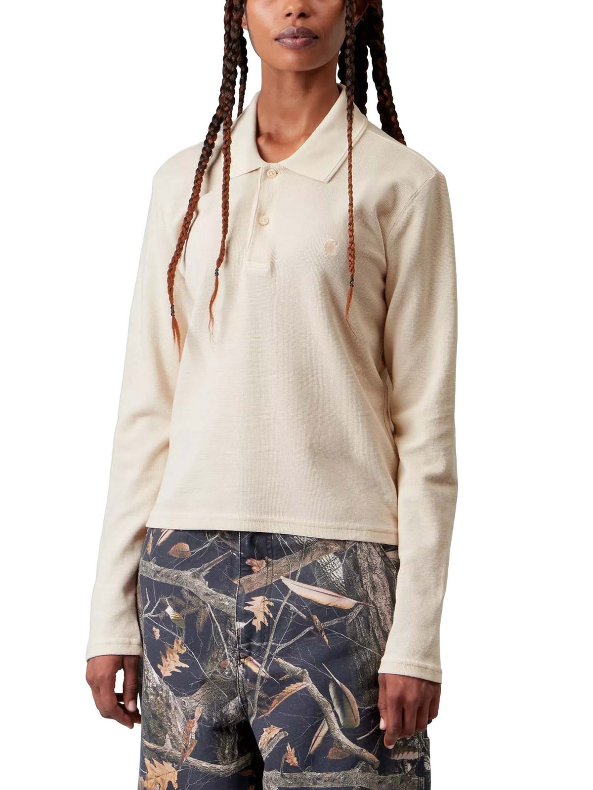 Carhartt Wip Women's L/S Dora Polo Bianco
