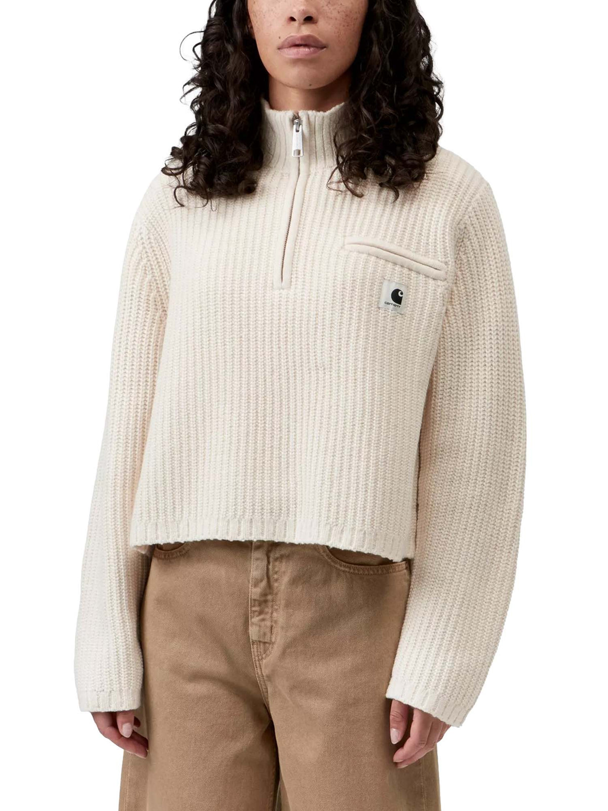 Carhartt Wip Women's Detroit Half Zip Sweater Giallo