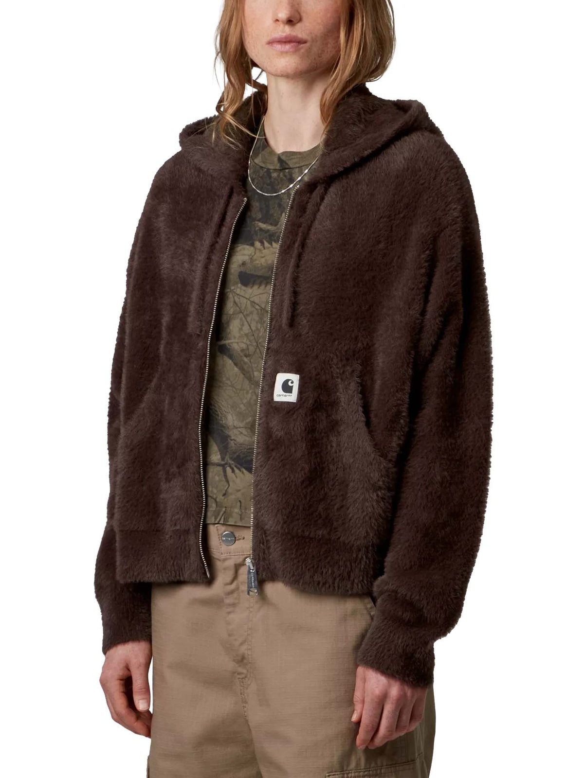 Carhartt Wip Women's Maine Active Sweater Jacket Marrone