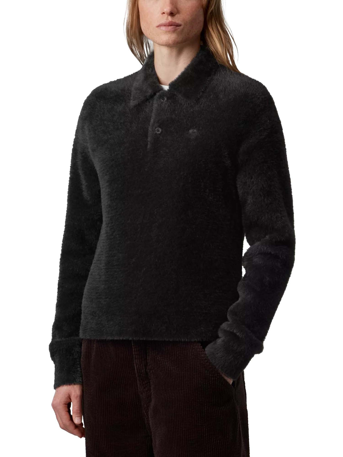 Carhartt Wip Women's L/S Maine Polo Sweater Nero