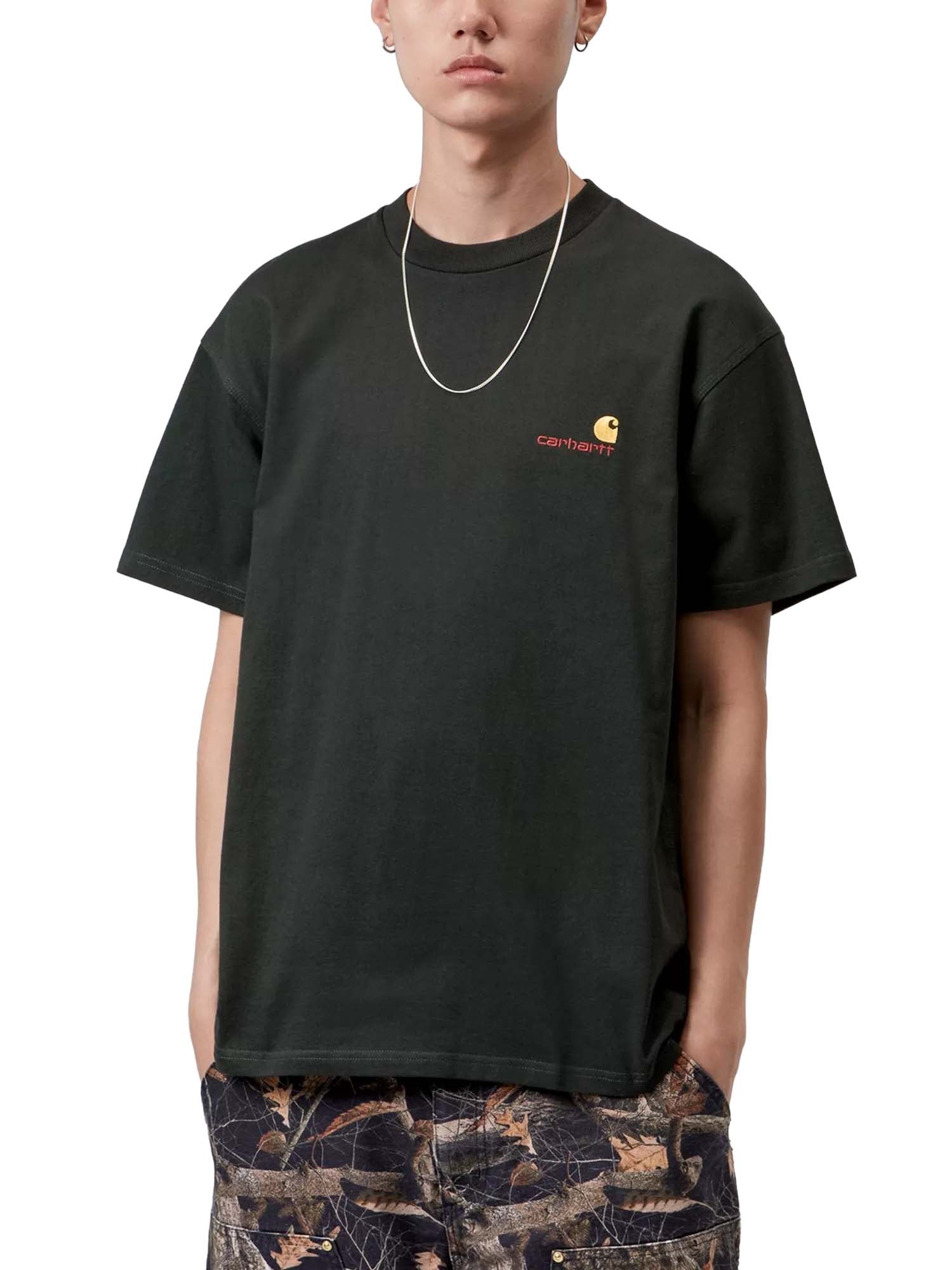 Carhartt Wip S/S American Script T-Shirt Grigio