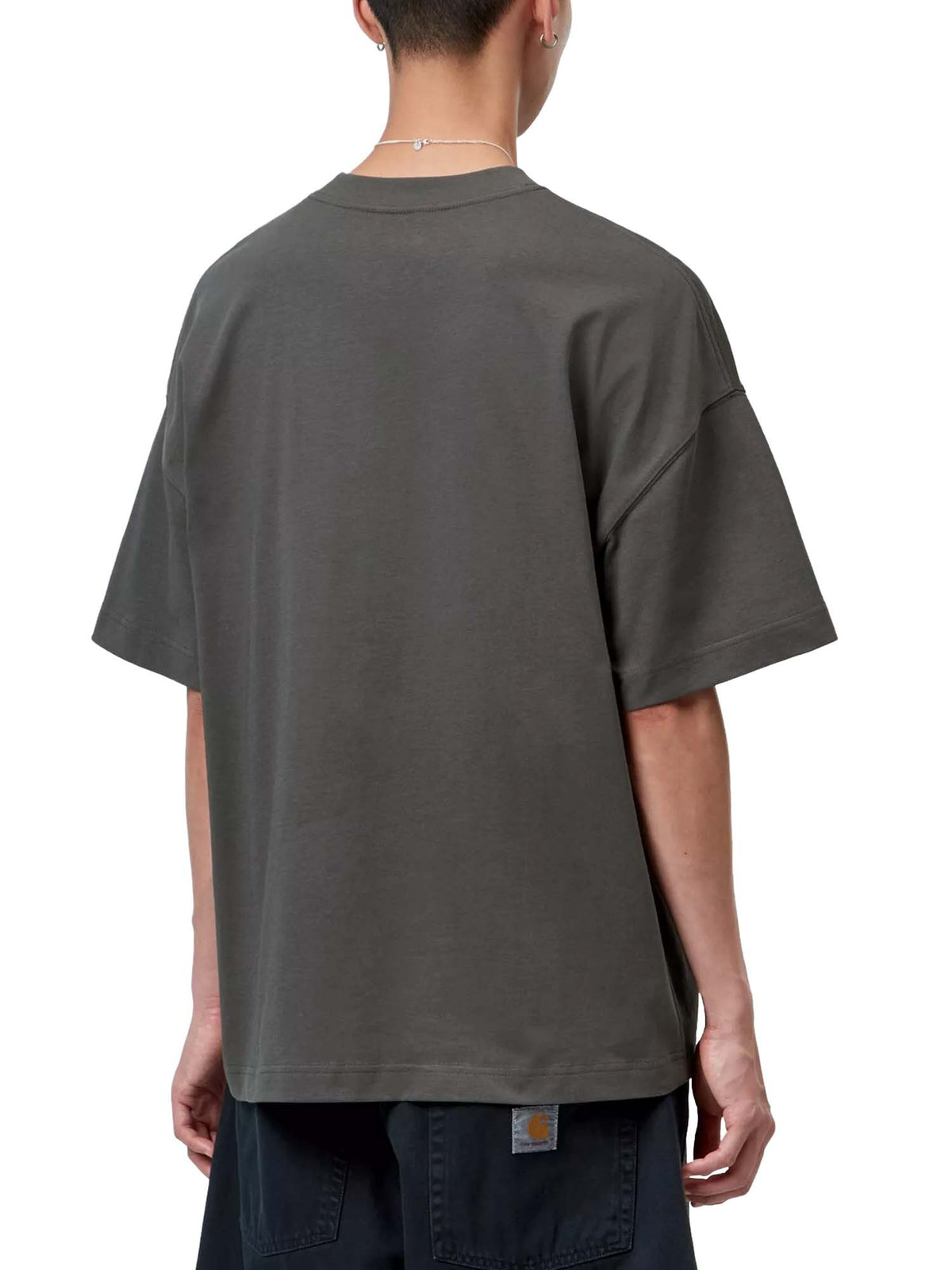 Carhartt Wip S/S Signature Script T-Shirt Grigio