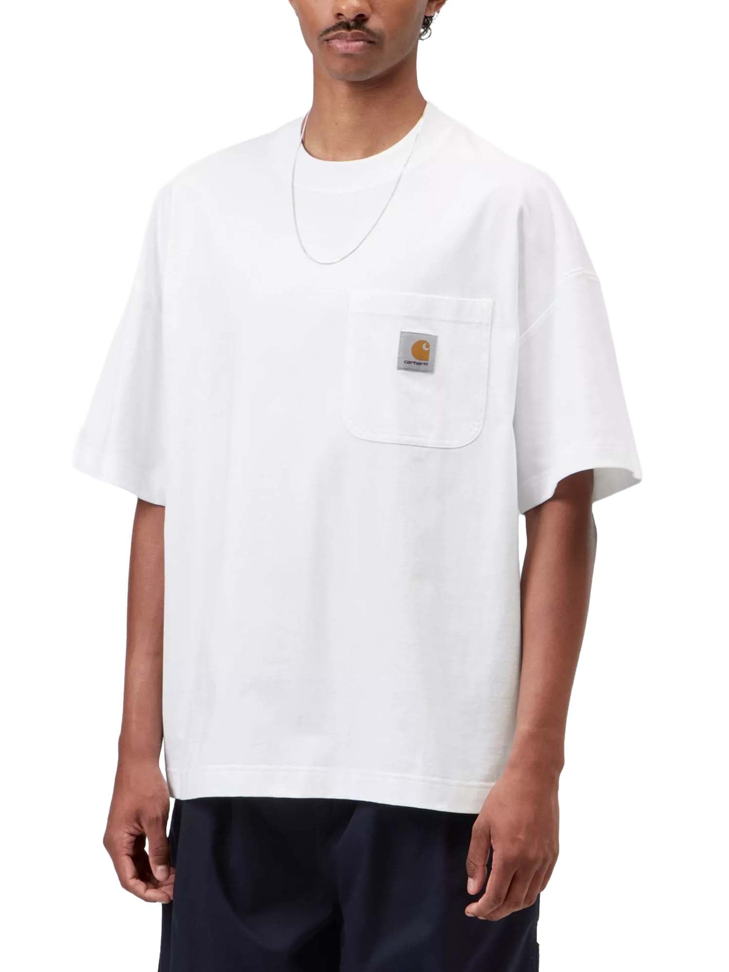 Carhartt Wip S/S Work Pocket T-Shirt Bianco