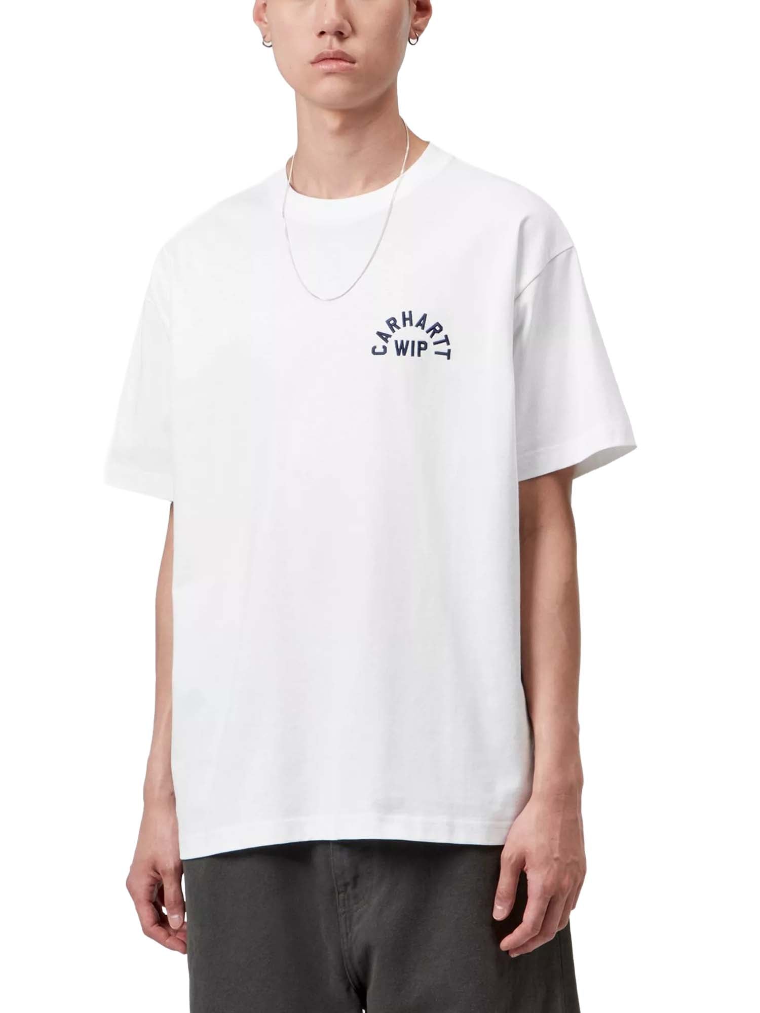 Carhartt Wip S/S Arch Script T-Shirt Bianco