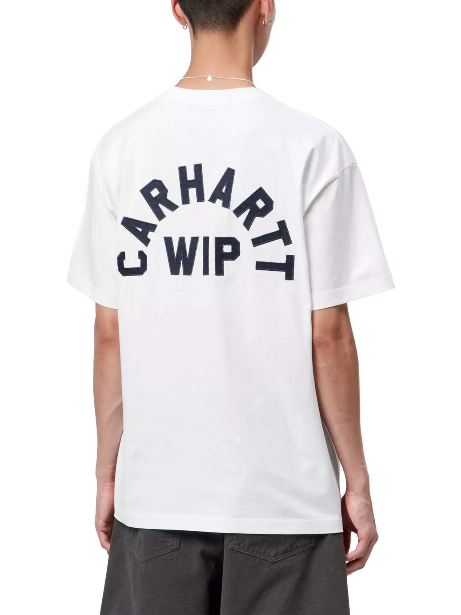 Carhartt Wip S/S Arch Script T-Shirt Bianco