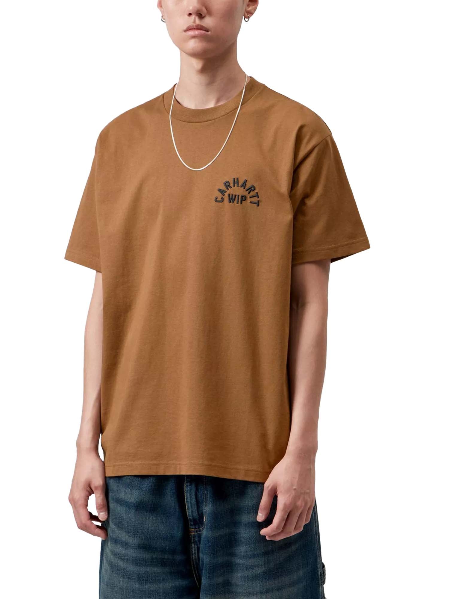 Carhartt Wip S/S Arch Script T-Shirt Marrone