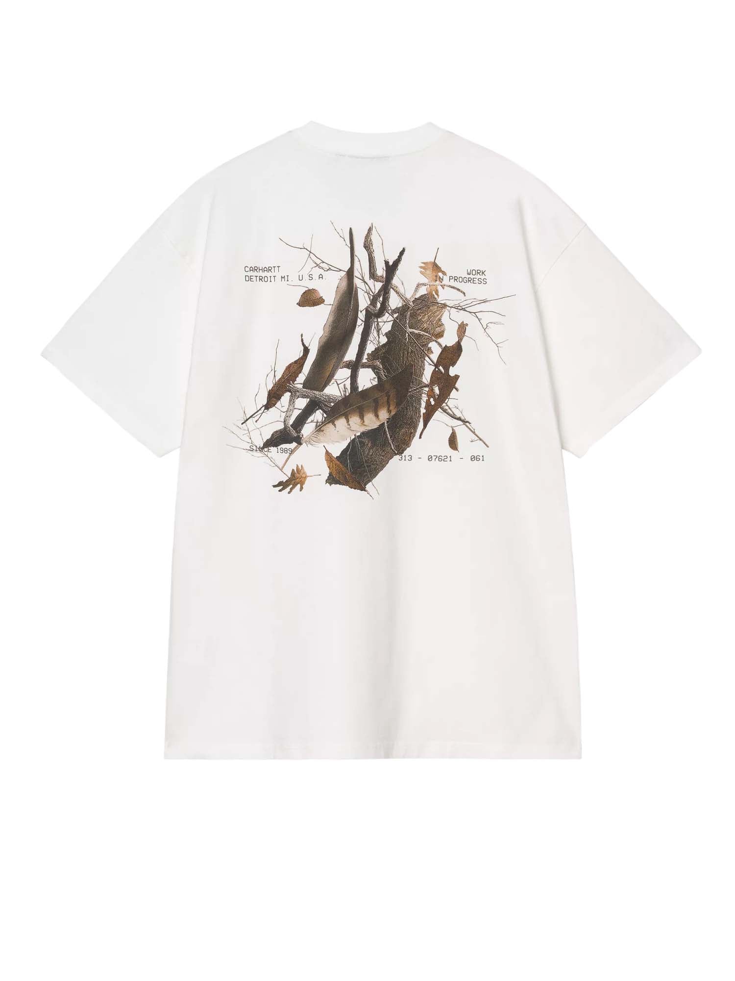 Carhartt Wip S/S Feather Progress T-Shirt Bianco