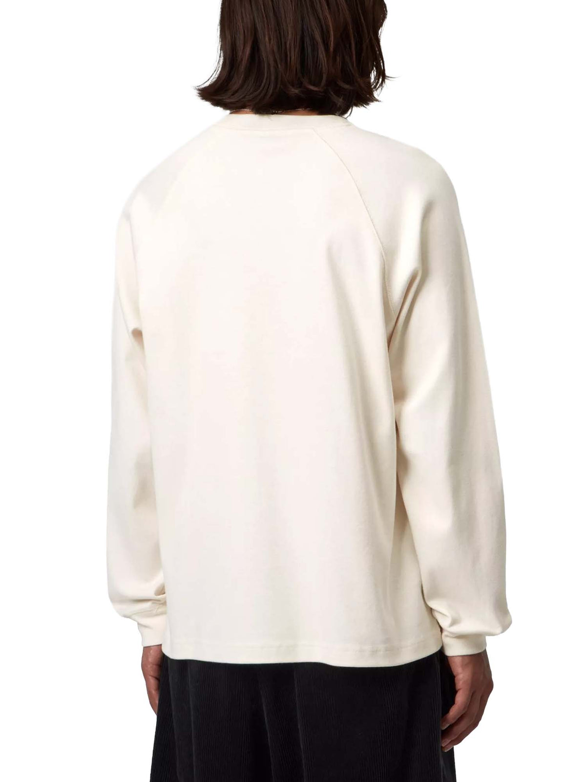 Carhartt Wip L/S Signature Rib T-Shirt Bianco