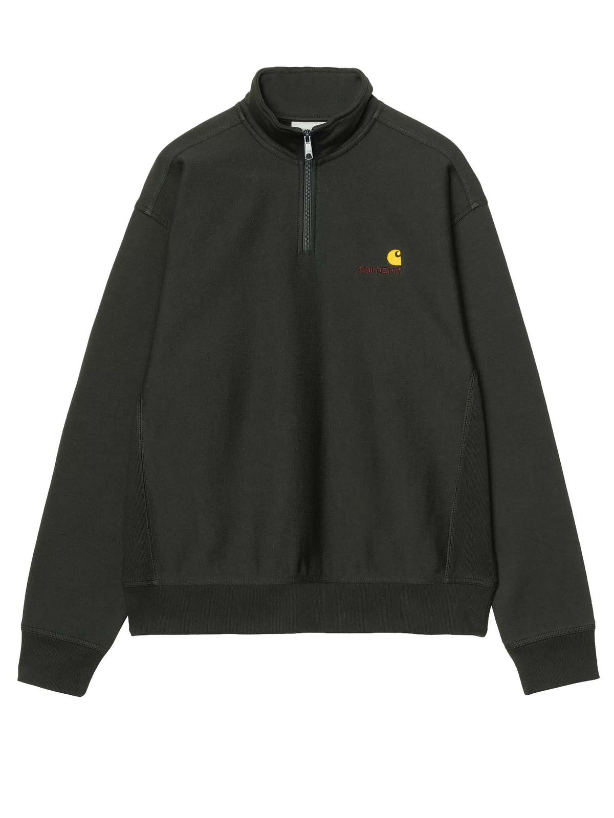 Carhartt Wip Half Zip American Script Sweatshirt Grigio