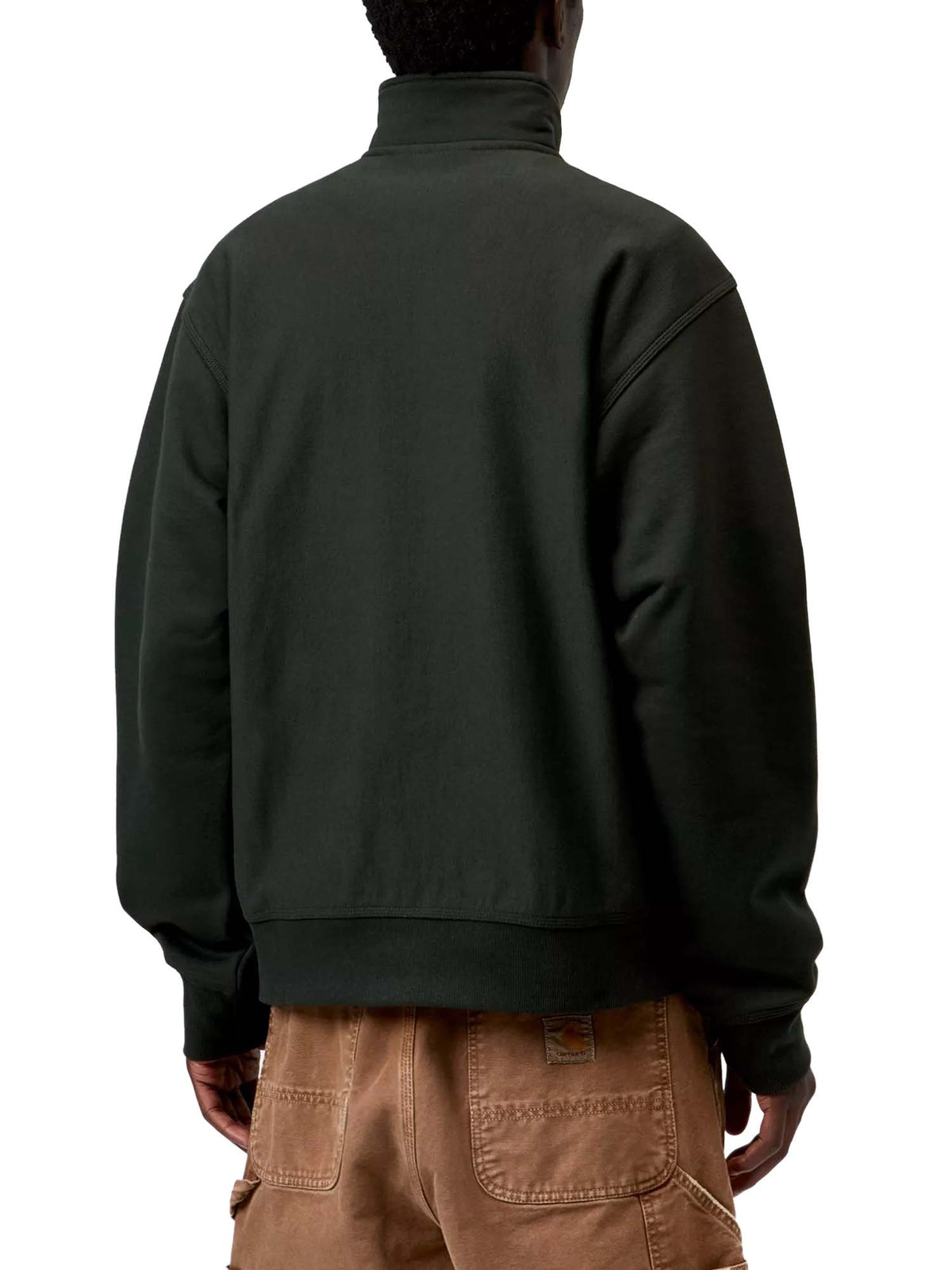 Carhartt Wip Half Zip American Script Sweatshirt Grigio