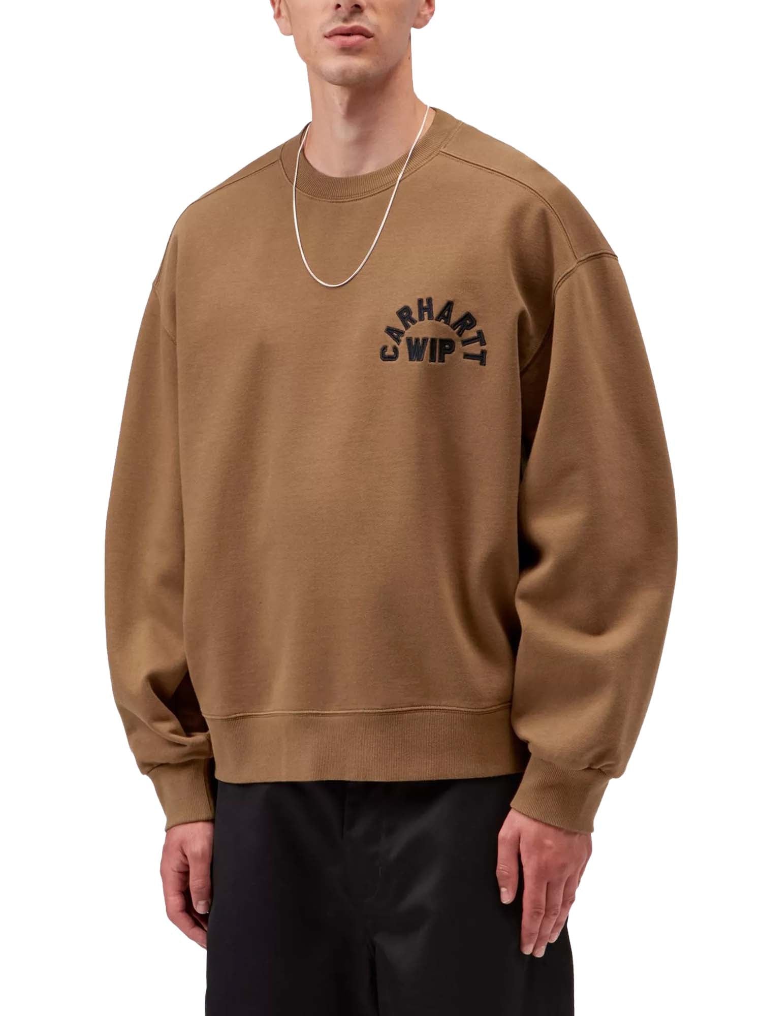 Carhartt Wip Arch Script Sweat Marrone