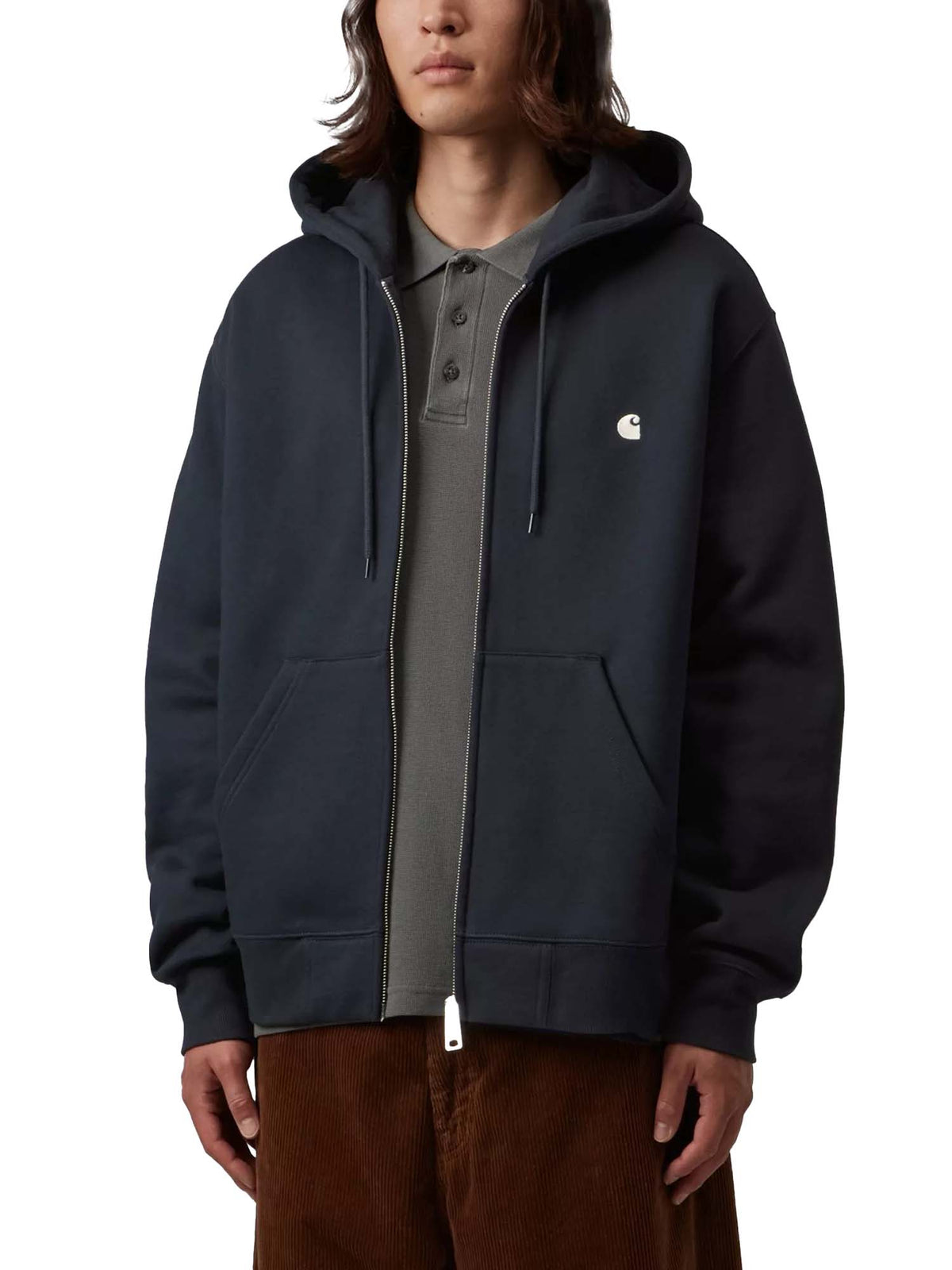 Carhartt Wip Hooded Mack Sweat Jacket Blu