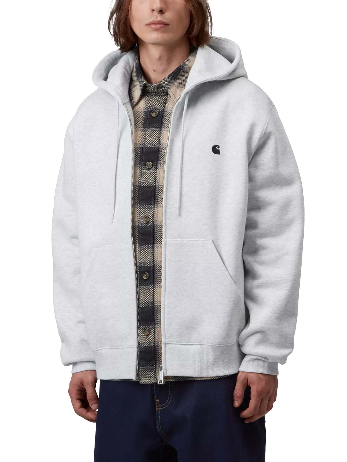 Carhartt Wip Hooded Mack Sweat Jacket Grigio