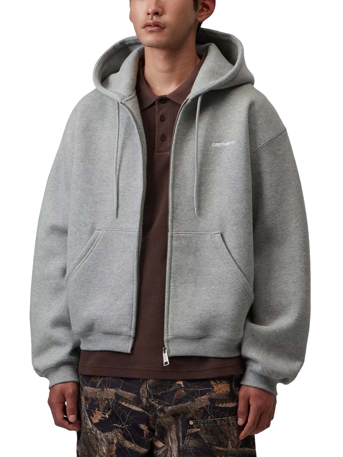 Carhartt Wip Hooded Ebbert Jacket Grigio