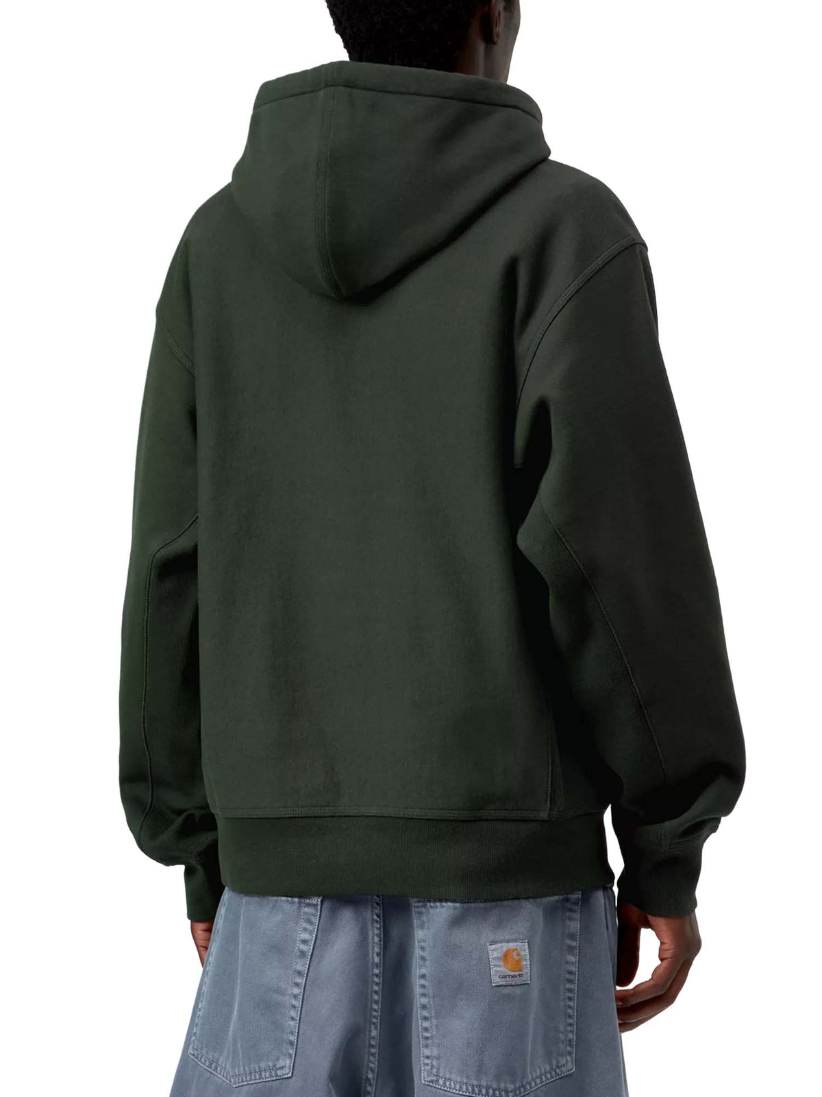 Carhartt Wip Hooded American Script Sweatshirt Grigio