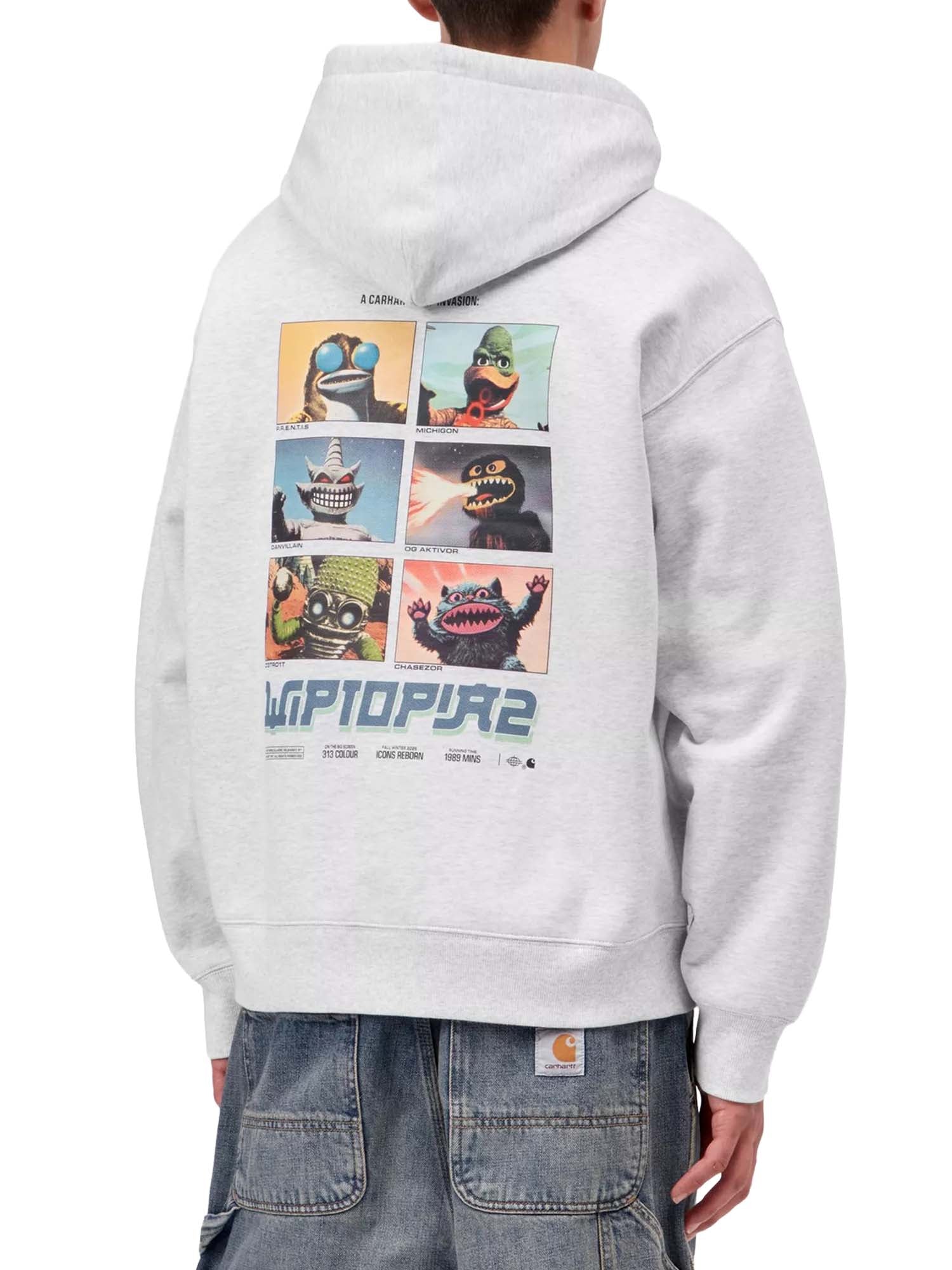 Carhartt Wip Hooded Wiptopia 2 Sweat Grigio