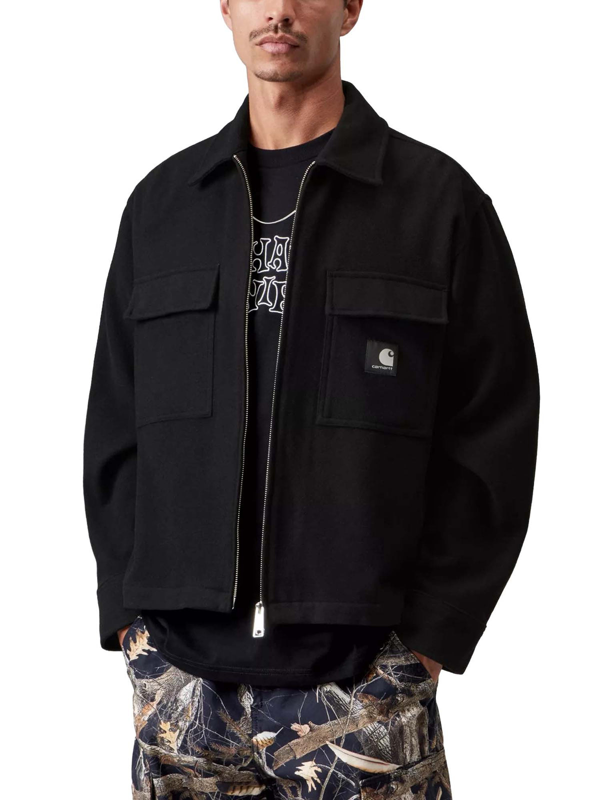 Carhartt Wip Atoka Shirt Jac Nero