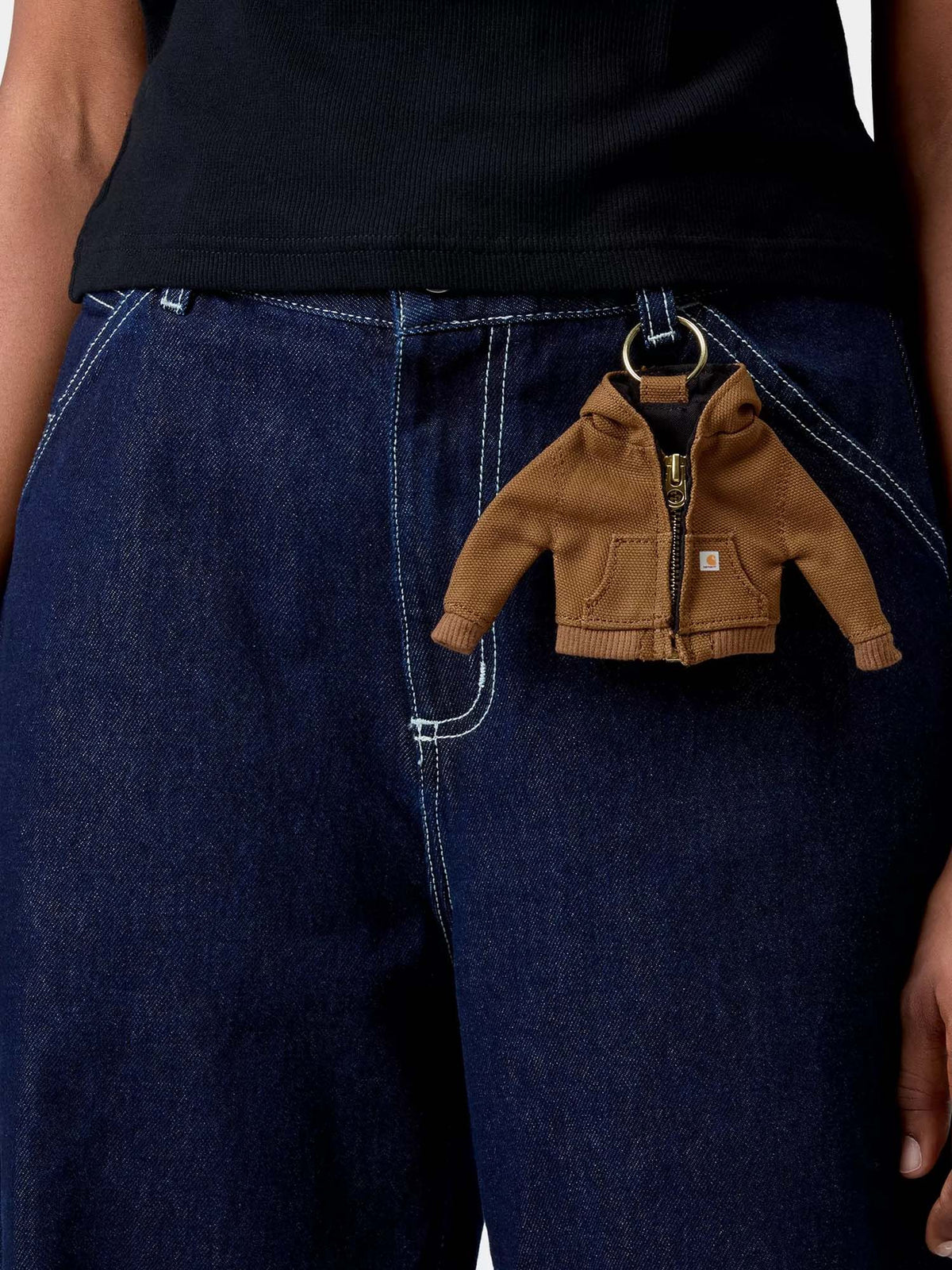 Carhartt Wip Mini Active Jacket Keychain Marrone