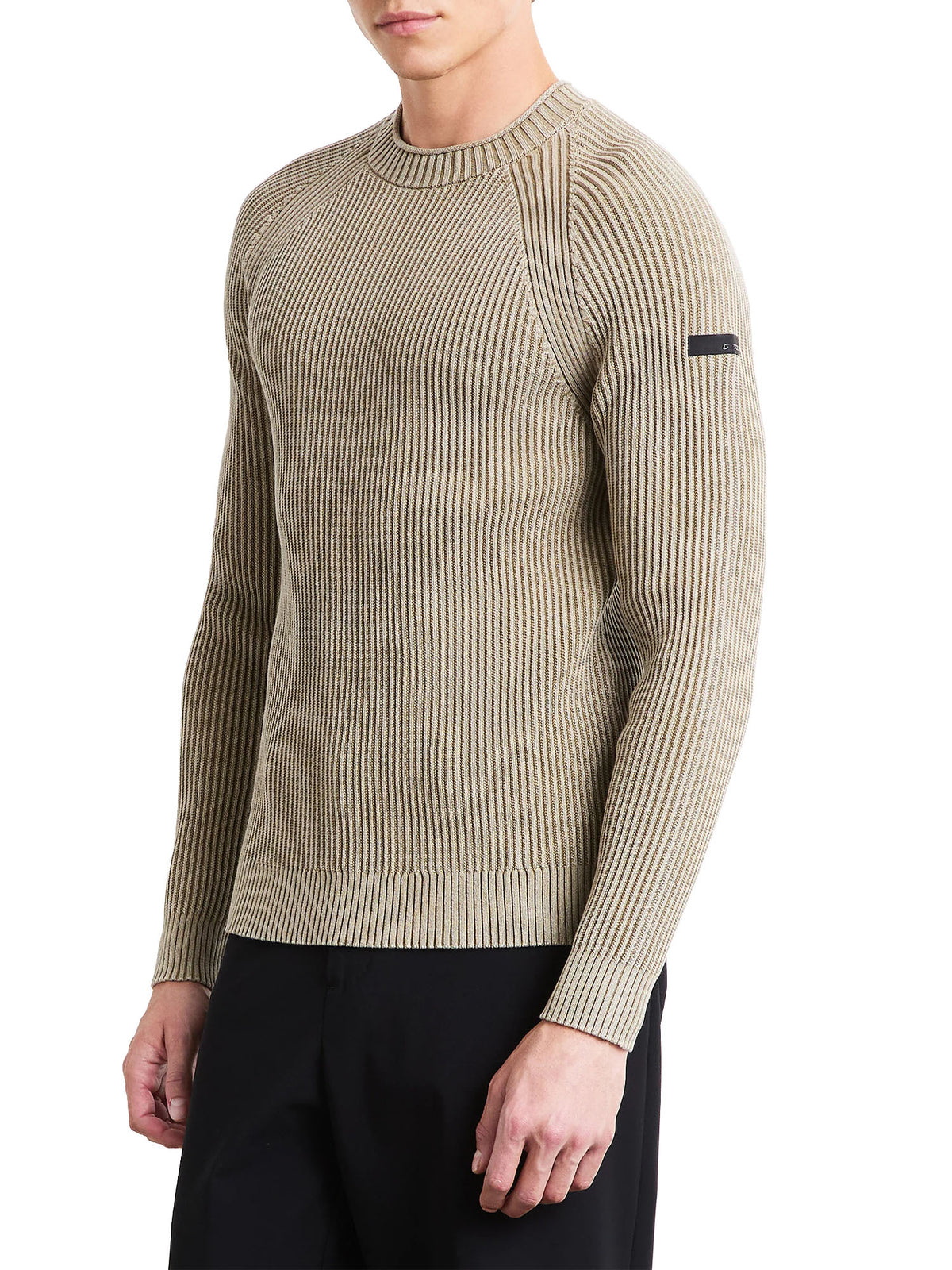 Rrd Cotton 7 Techno Wash Round Knit Beige