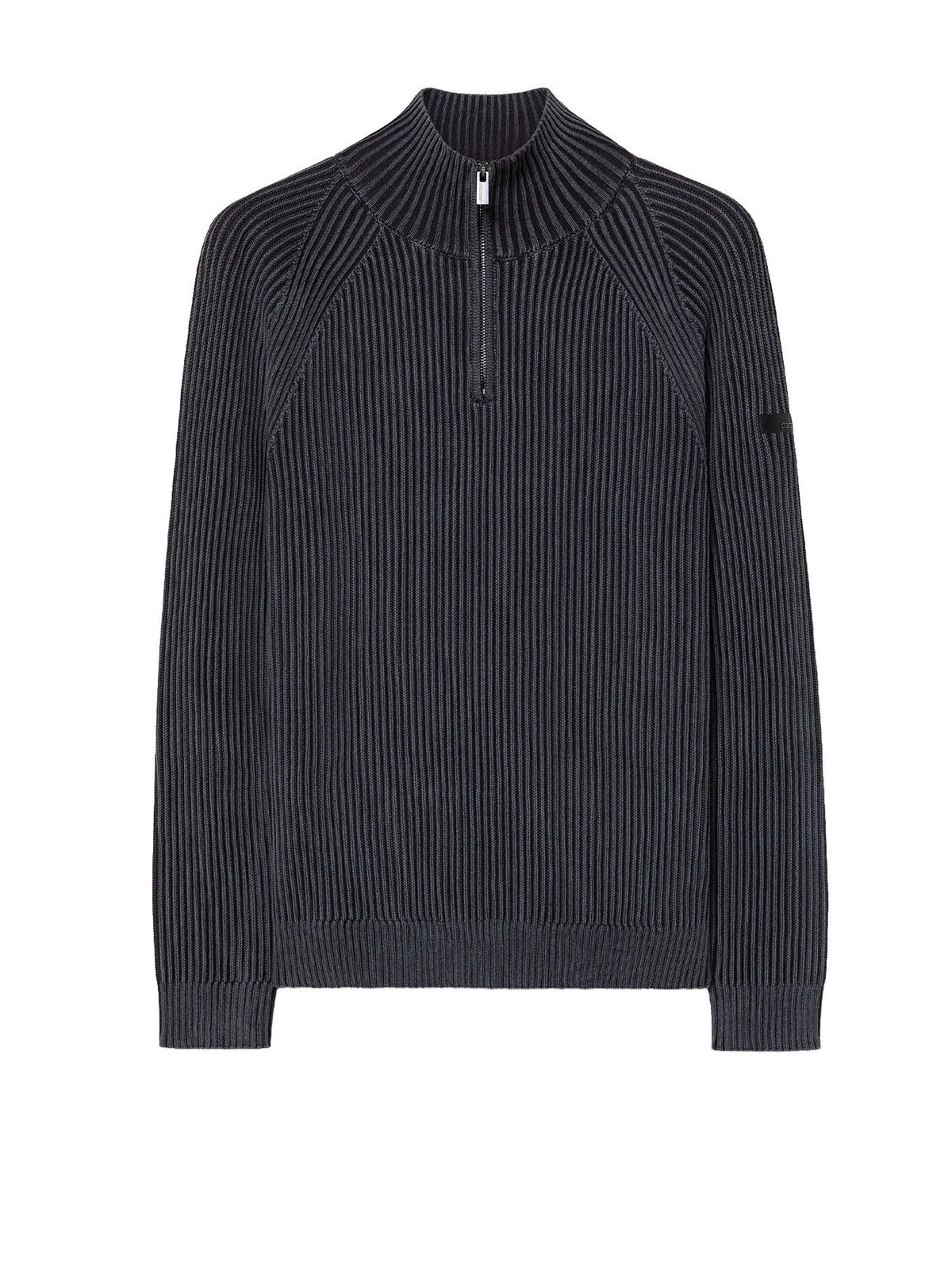 Rrd Cotton 7 Techno Wash Full Zip Knit Nero