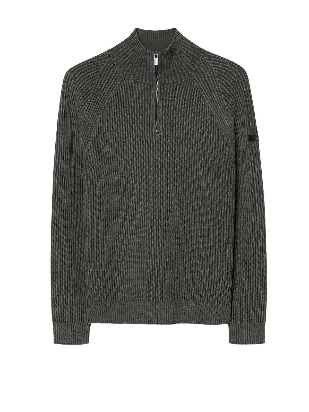 Rrd Cotton 7 Techno Wash Full Zip Knit Verde