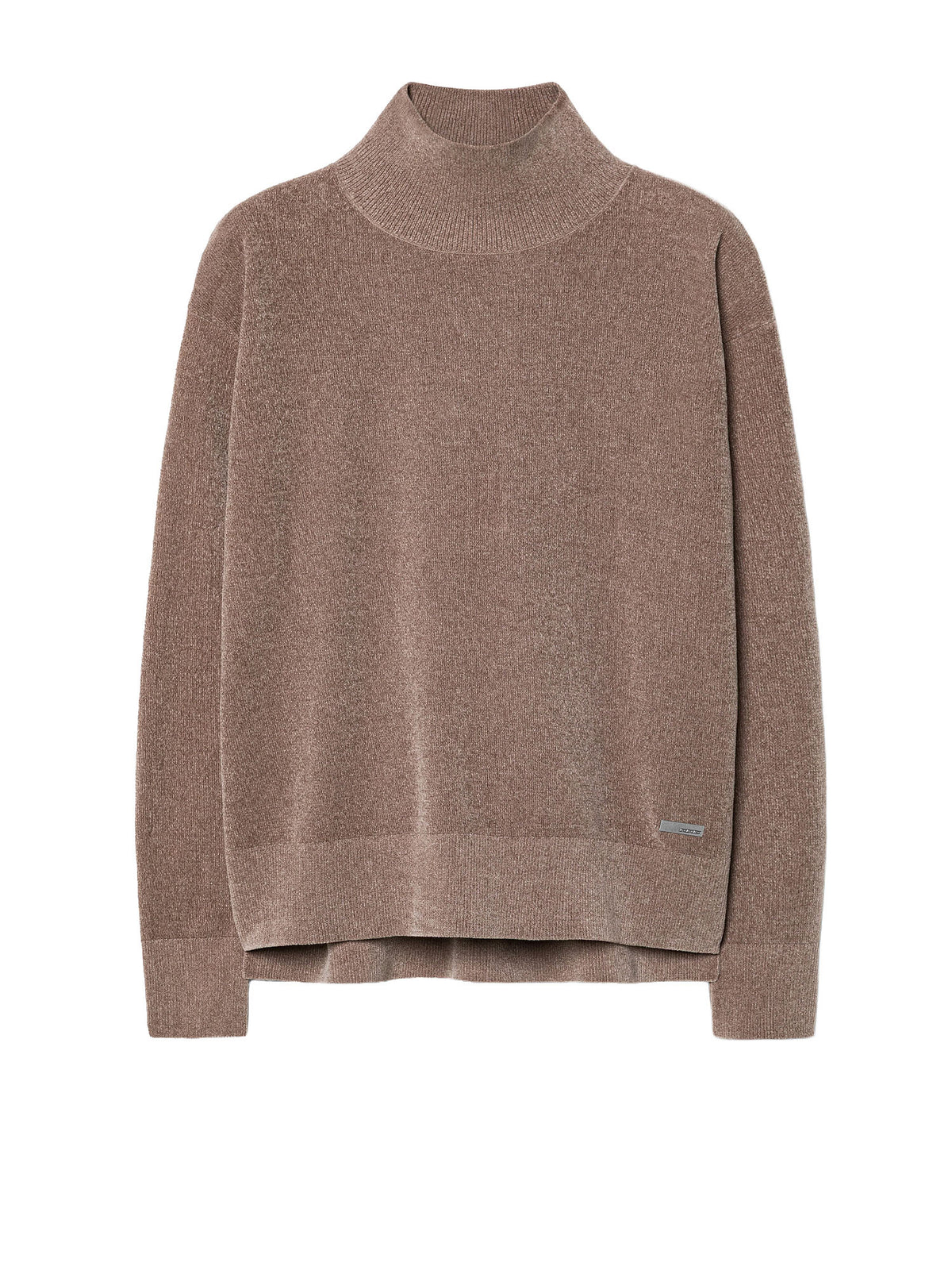 Rrd Velvet Vent Turtleneck Wom Knit Beige