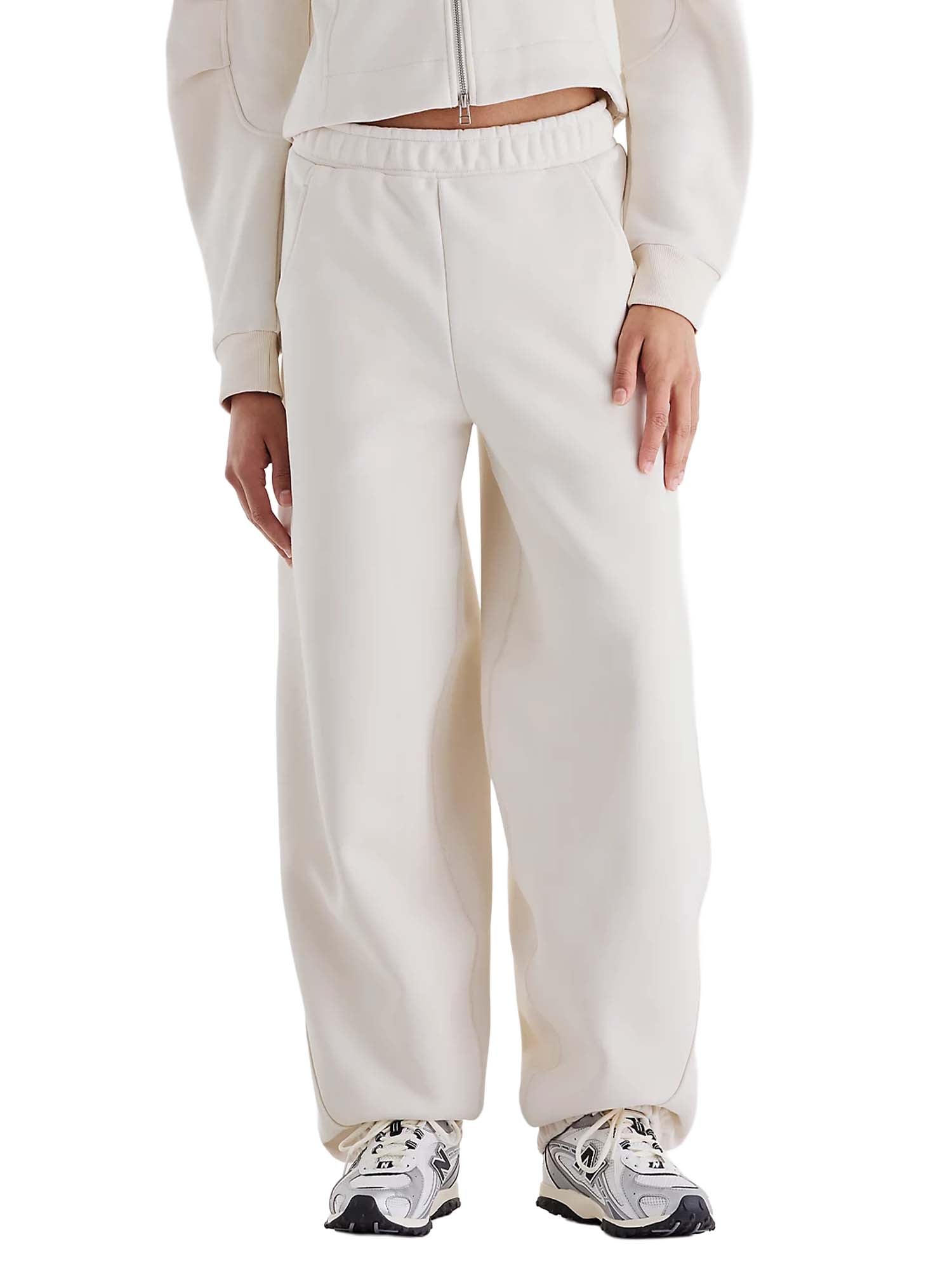 New Balance Pantaloni in pile Athletics Crafted da donna Bianco