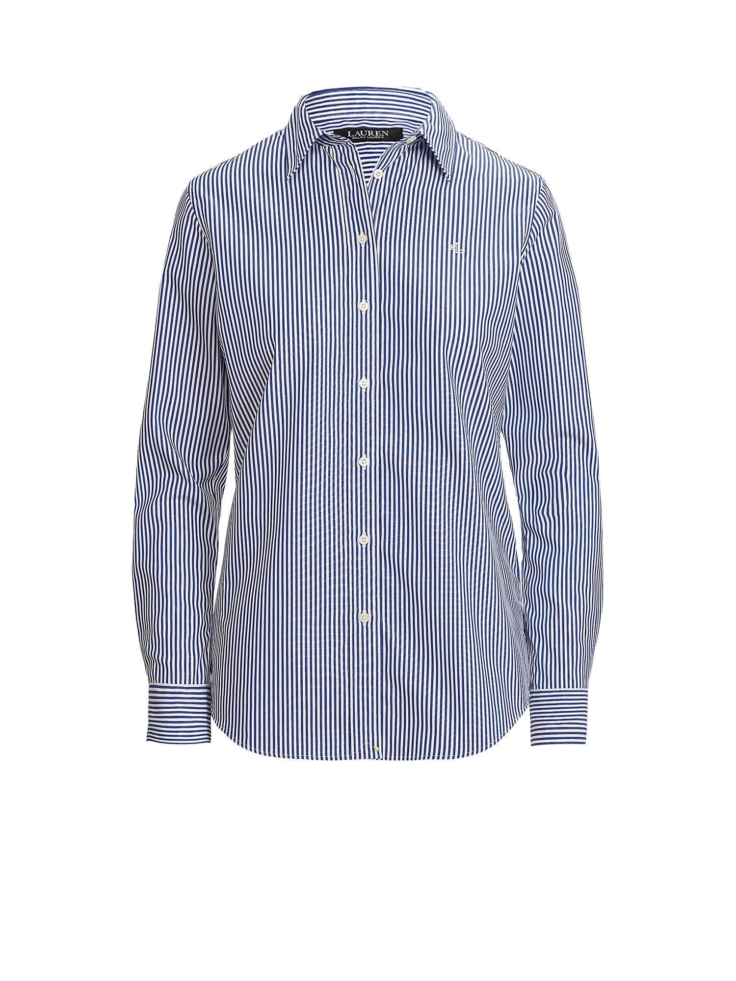Lauren Ralph Lauren Camicia Striped Easy Care Cotton Blu