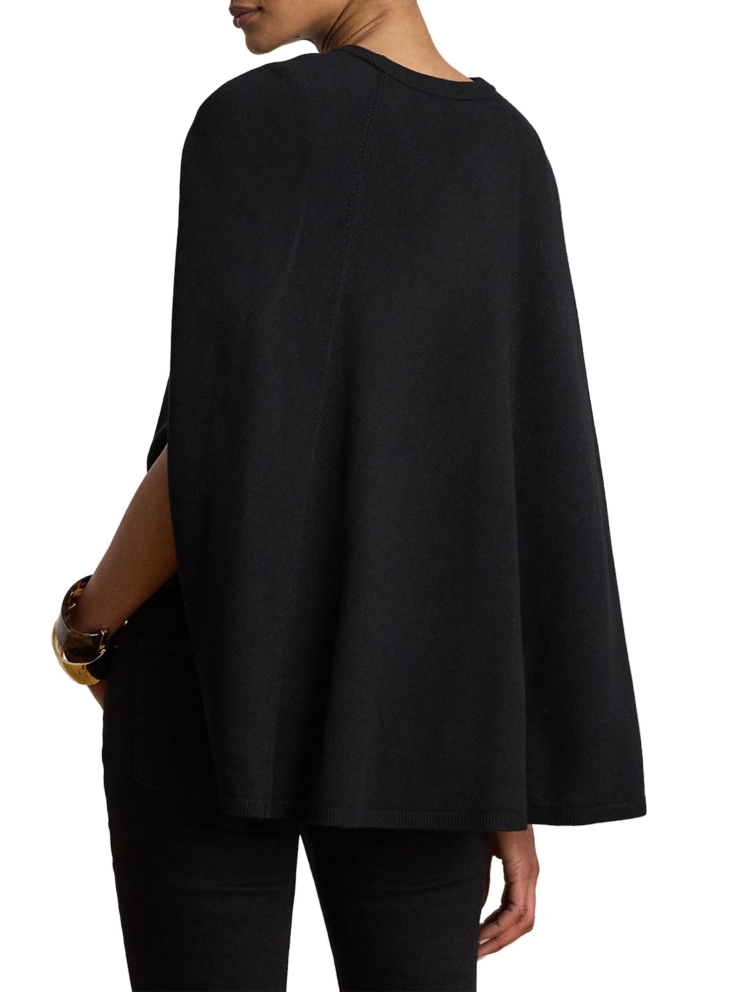 Lauren Ralph Lauren Maglione Cape Crewneck Nero