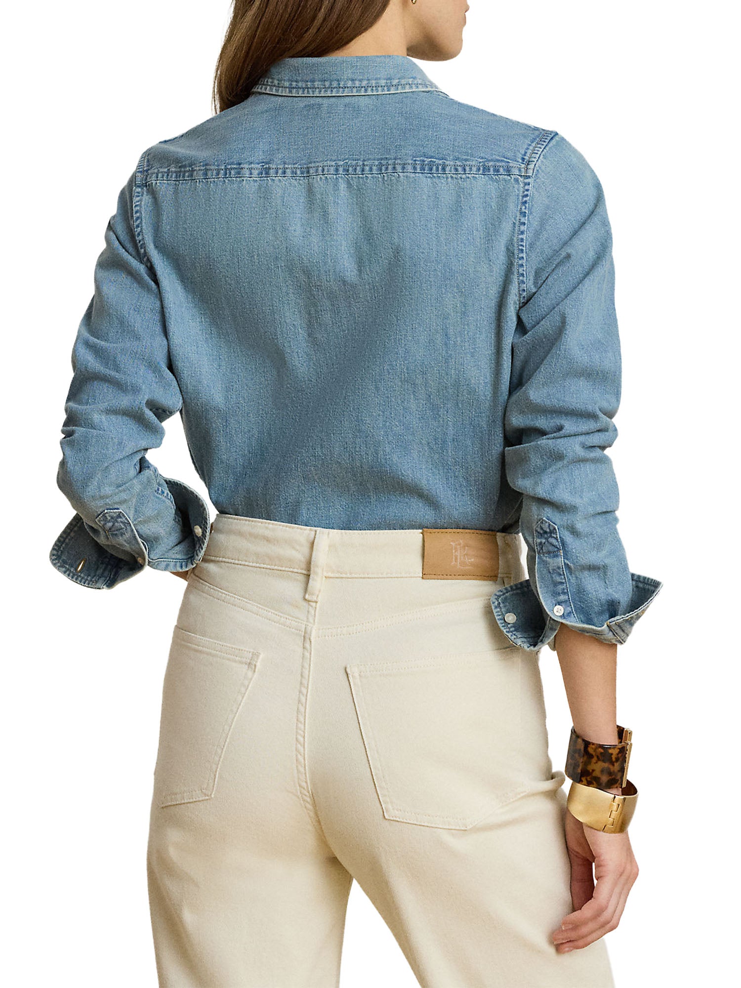 Lauren Ralph Lauren Camicia Classic Fit Denim Azzurro