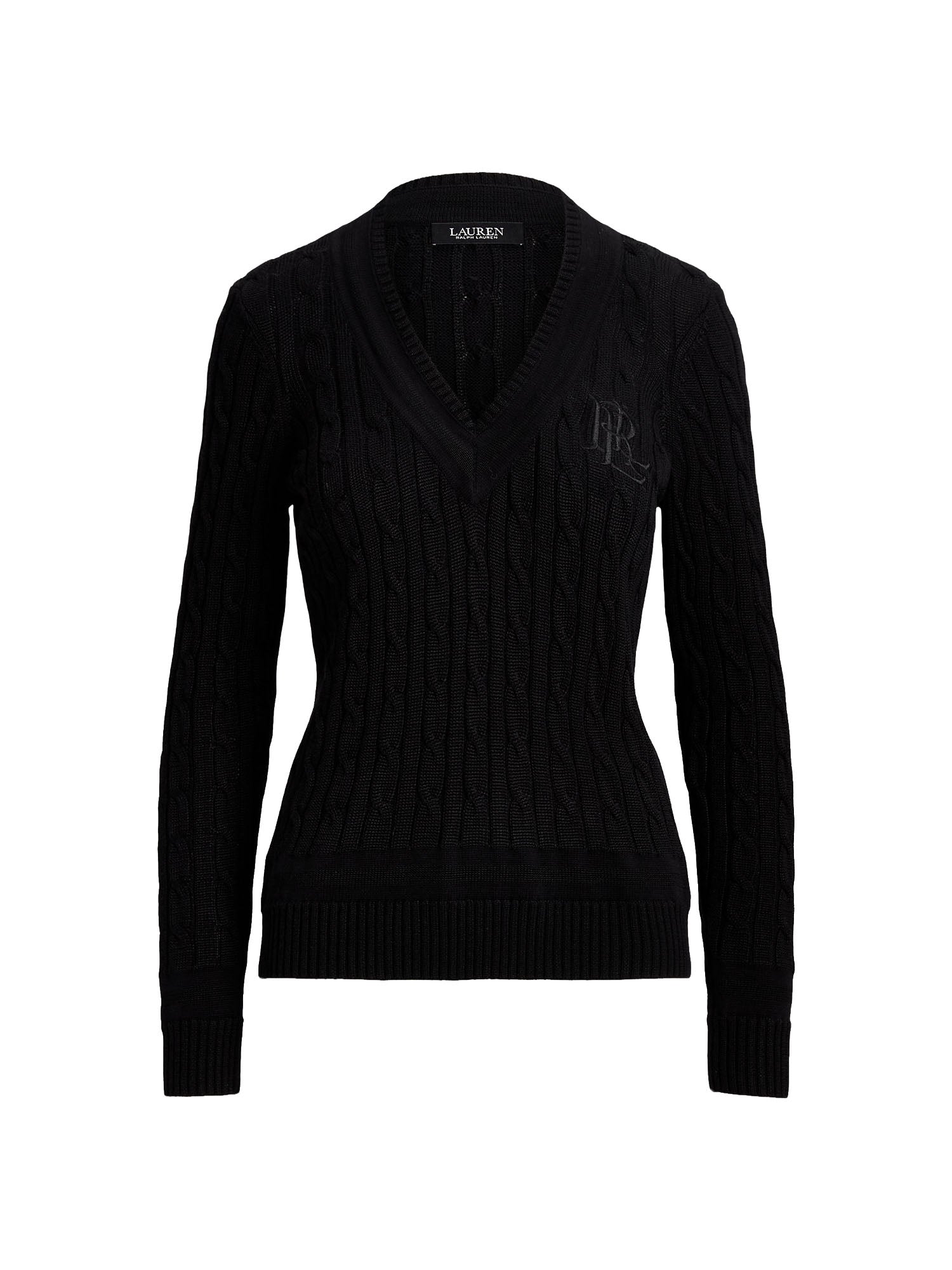 Lauren Ralph Lauren Maglione Cable-Knit Cricket Nero