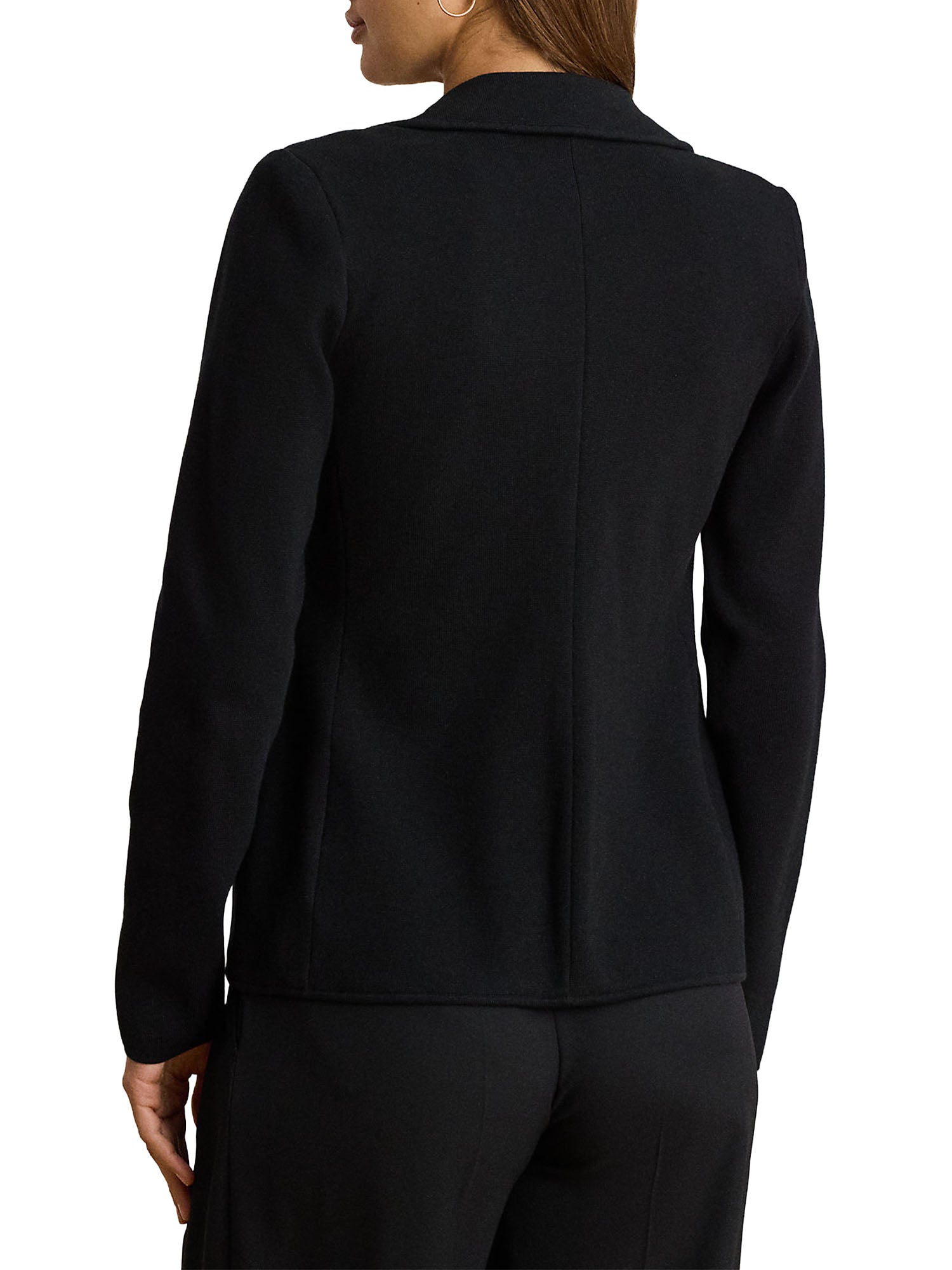 Lauren Ralph Lauren Blazer Double-Breasted Stretch Piqué Nero