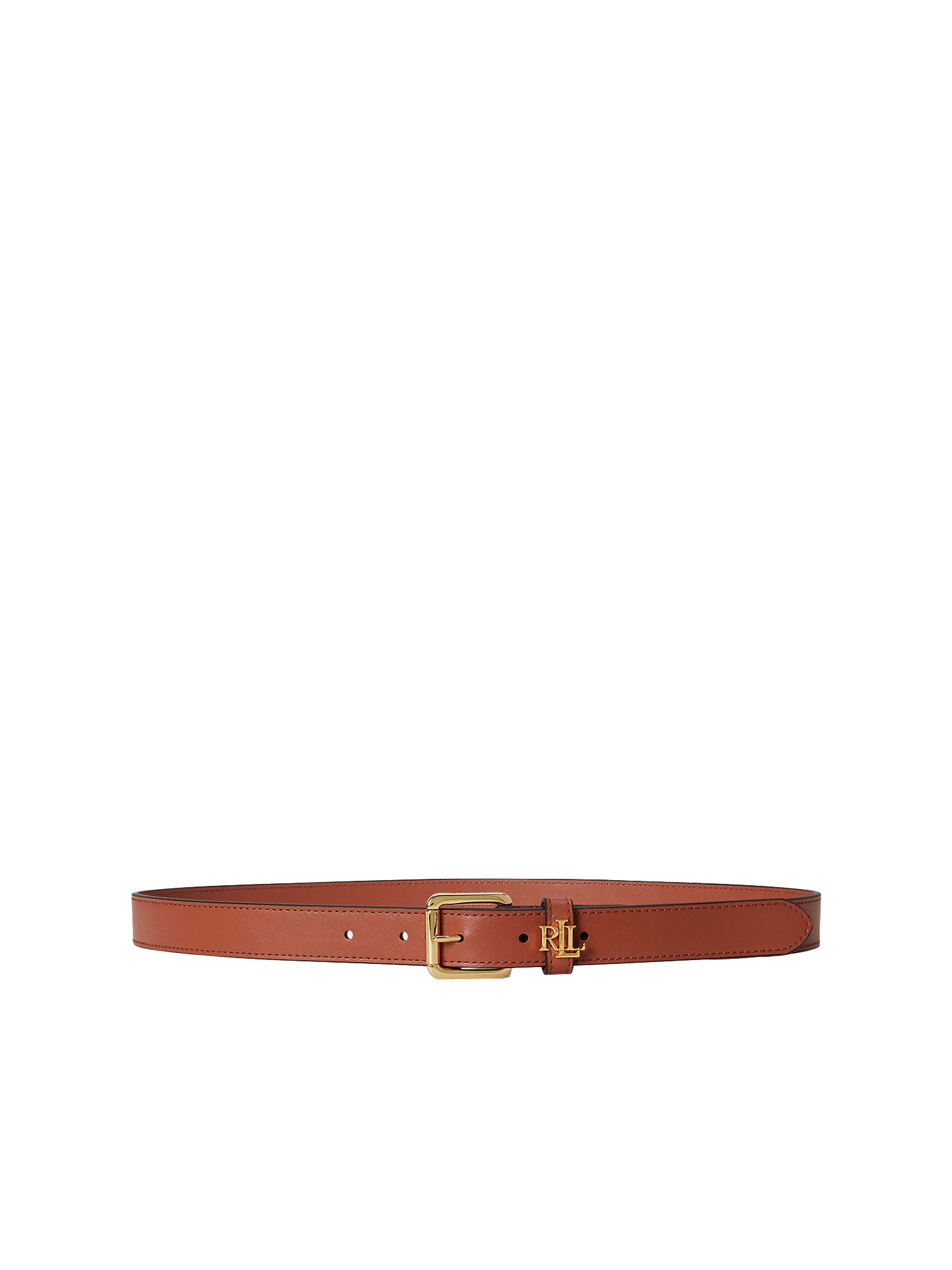 Logo-Keeper Leather Skinny Belt