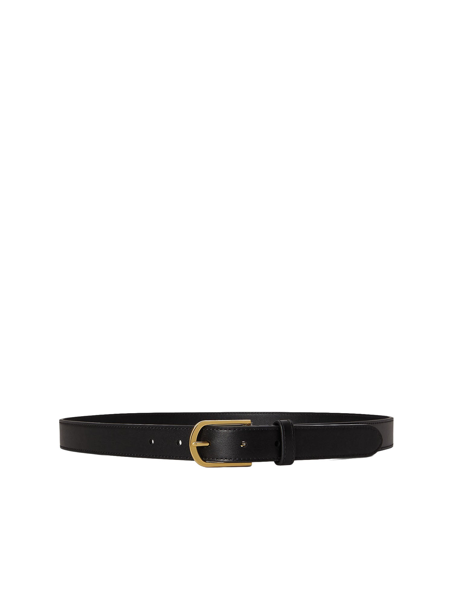 Cintura Rounded-Buckle Leather Skinny